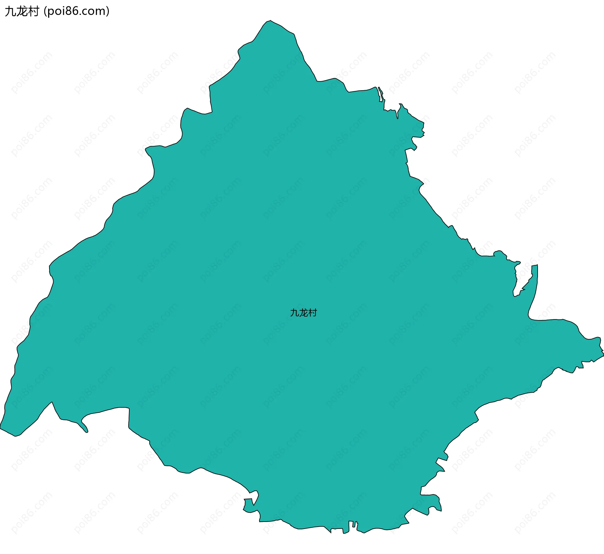九龙村边界地图