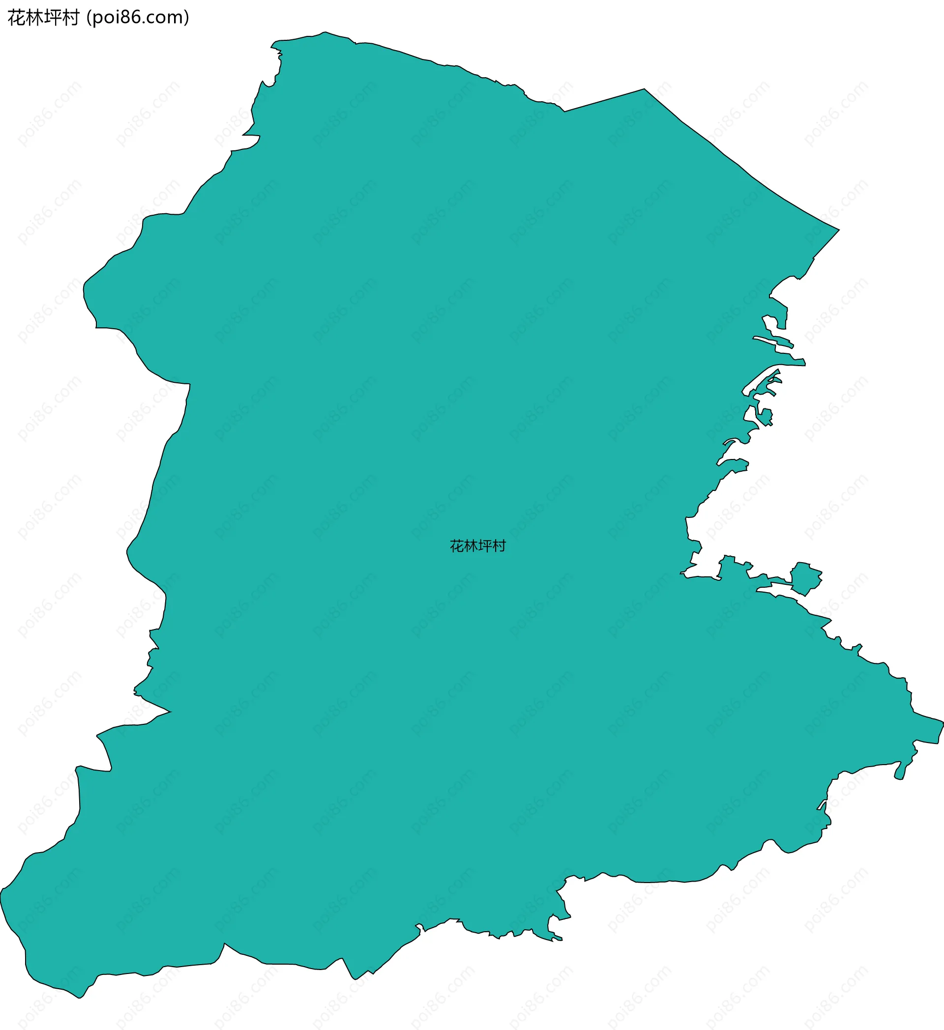 花林坪村边界地图