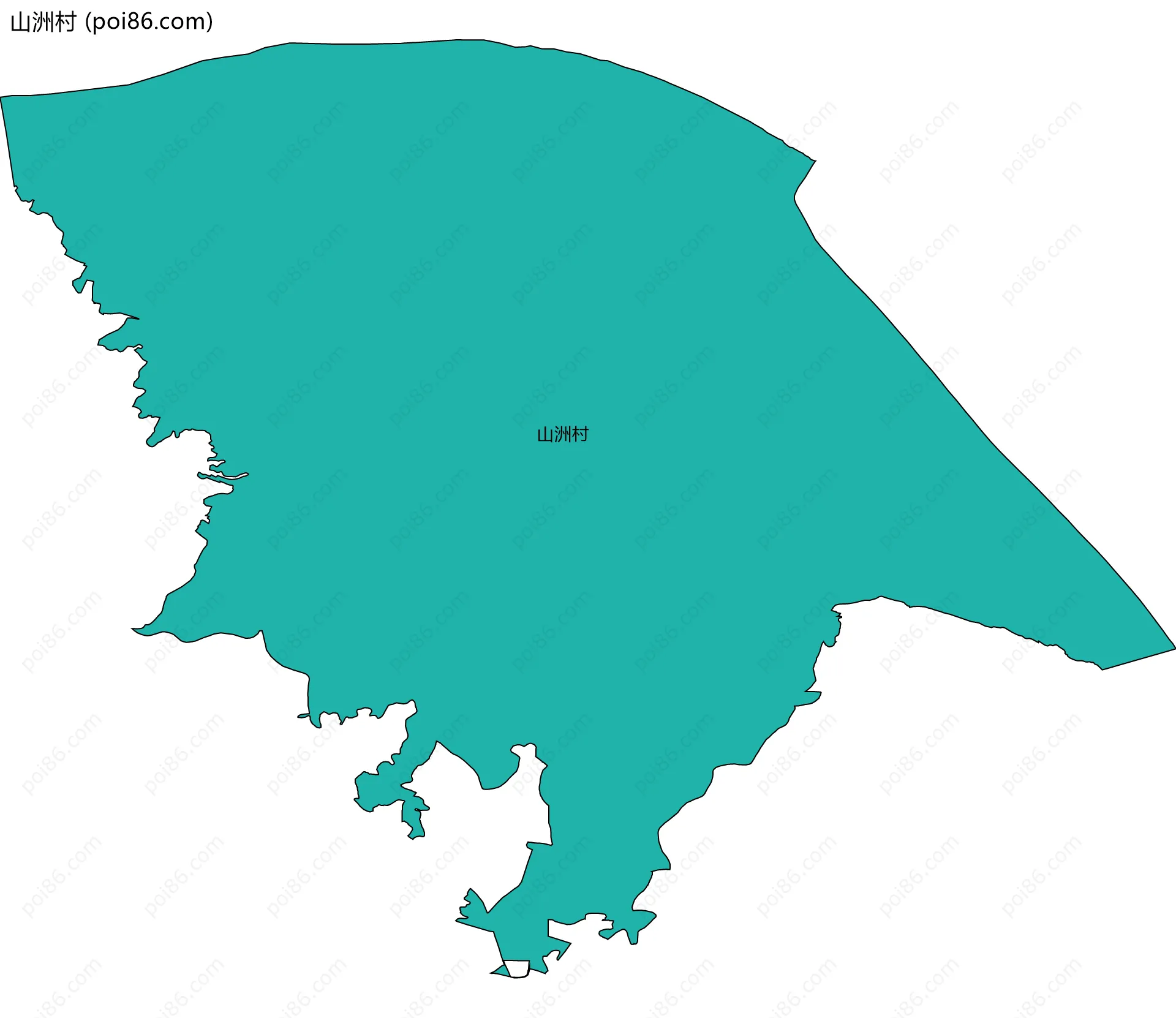 山洲村边界地图