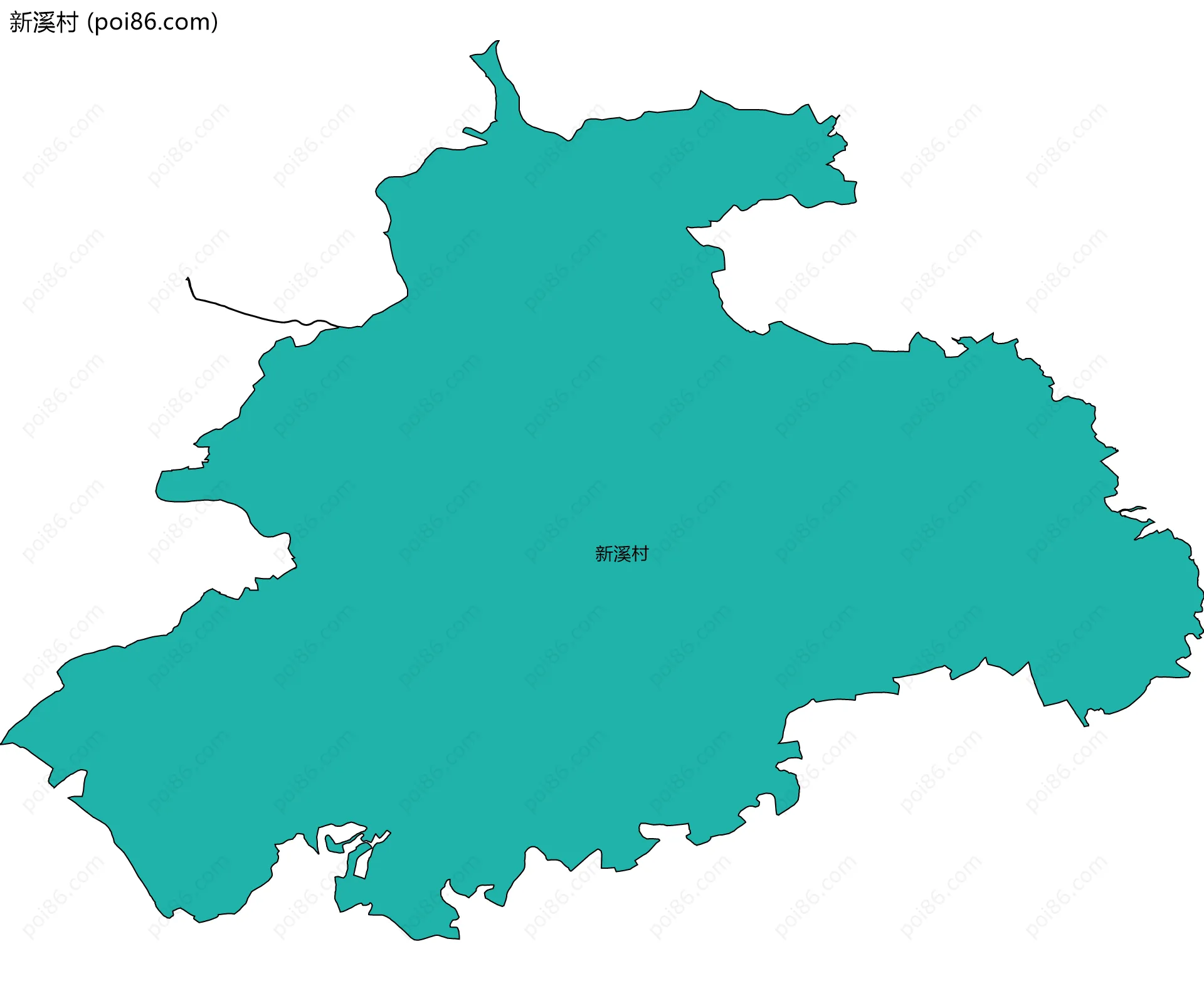 新溪村边界地图