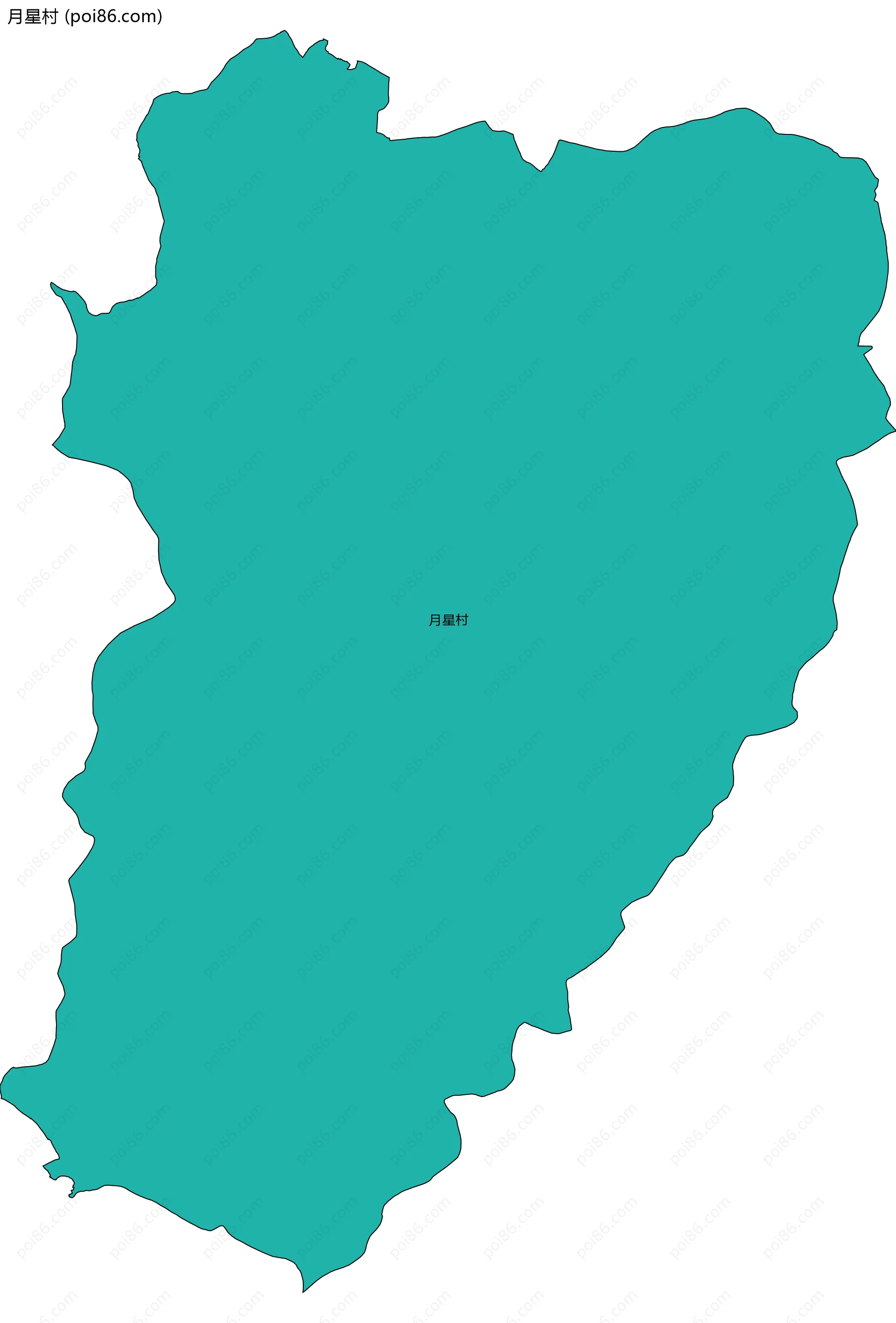 月星村边界地图