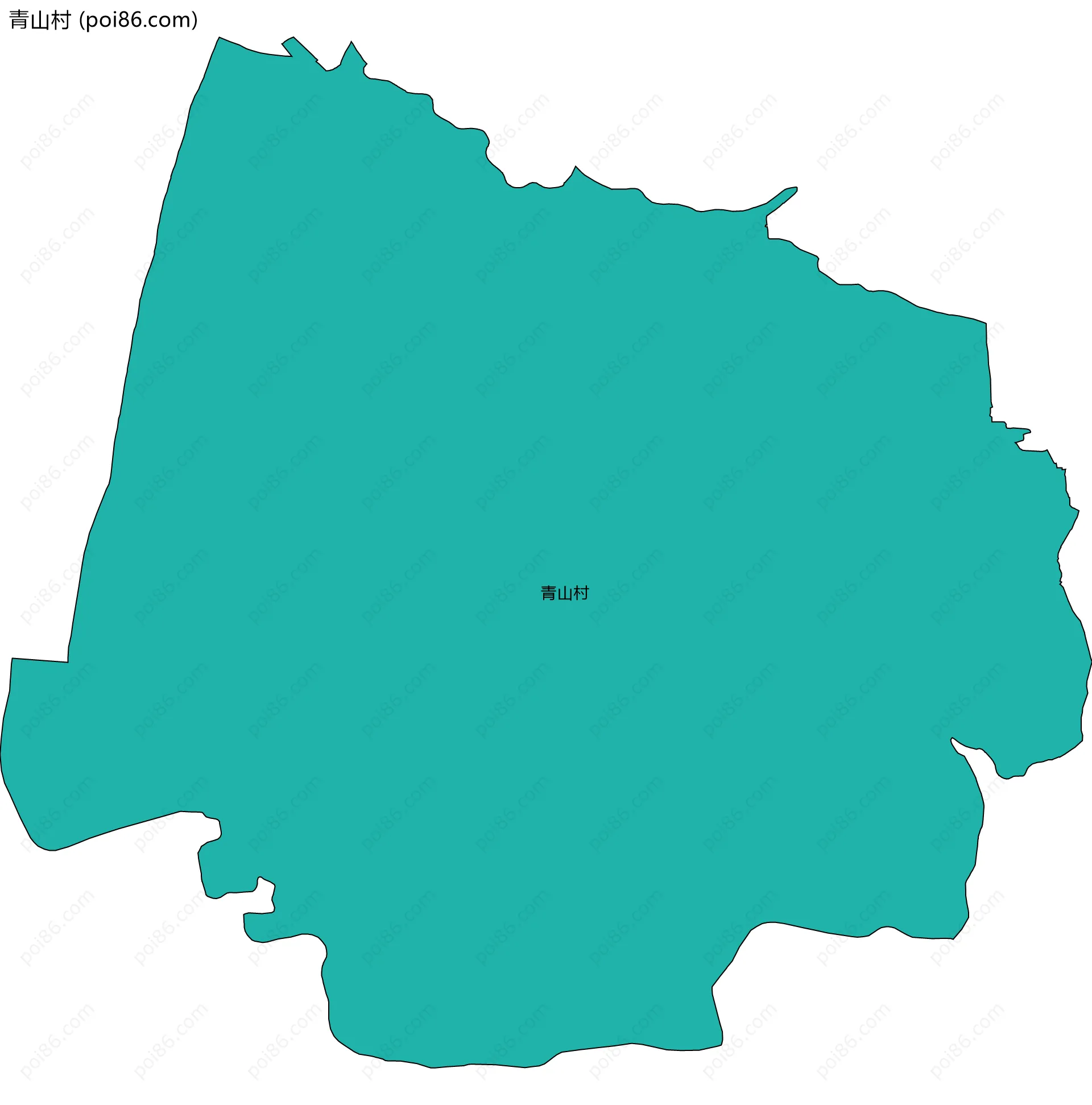 青山村边界地图