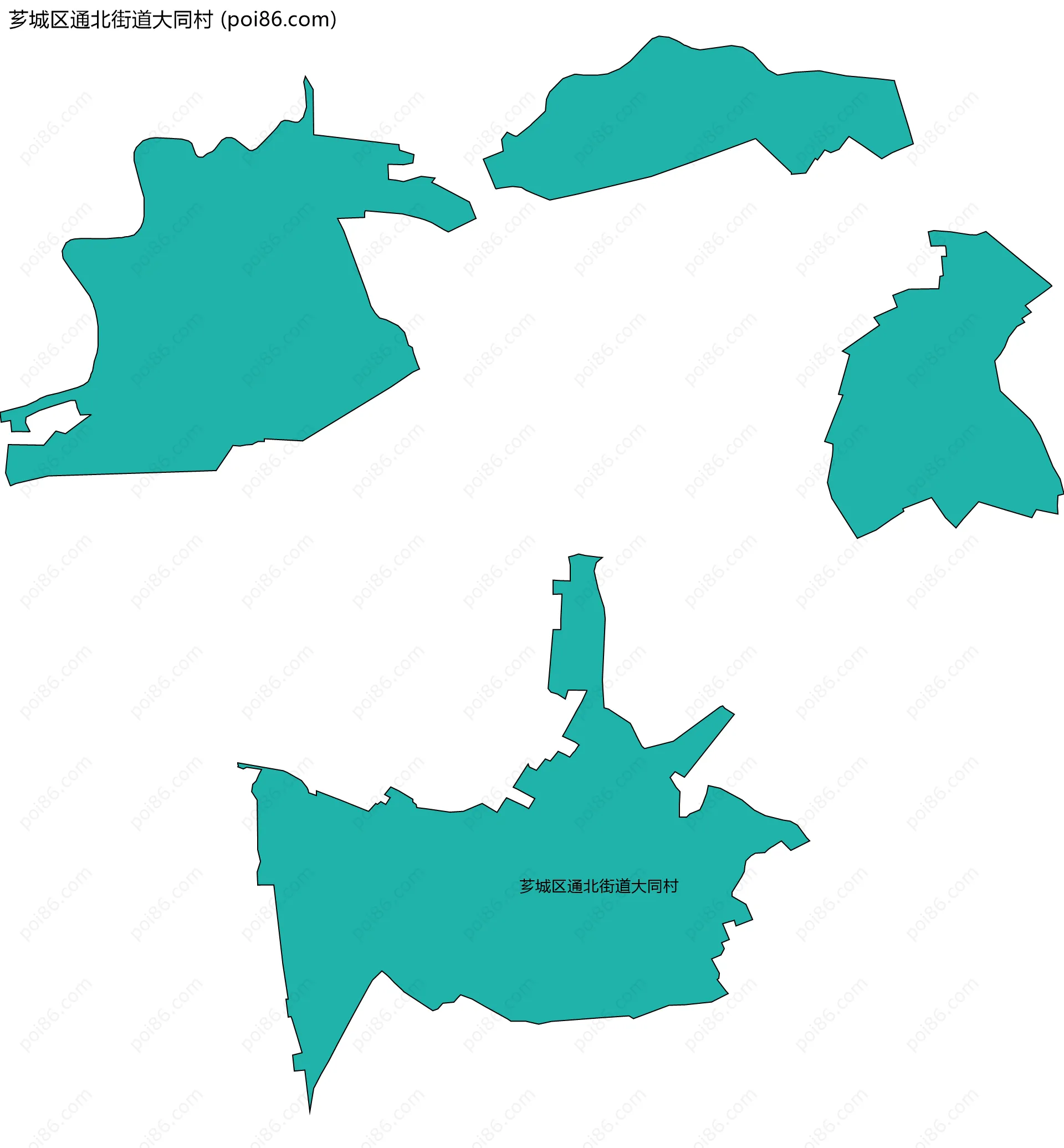 芗城区通北街道大同村边界地图