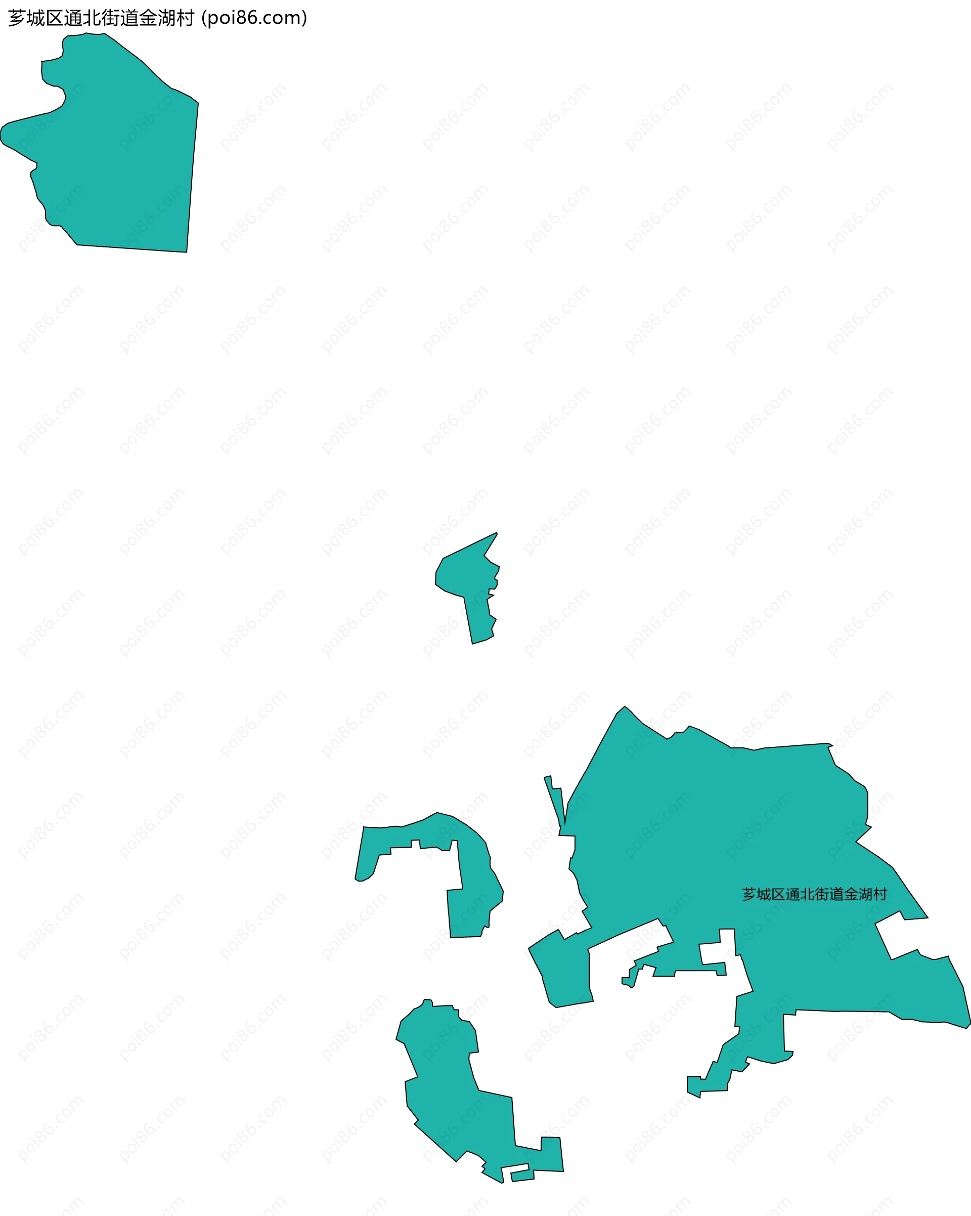 芗城区通北街道金湖村边界地图