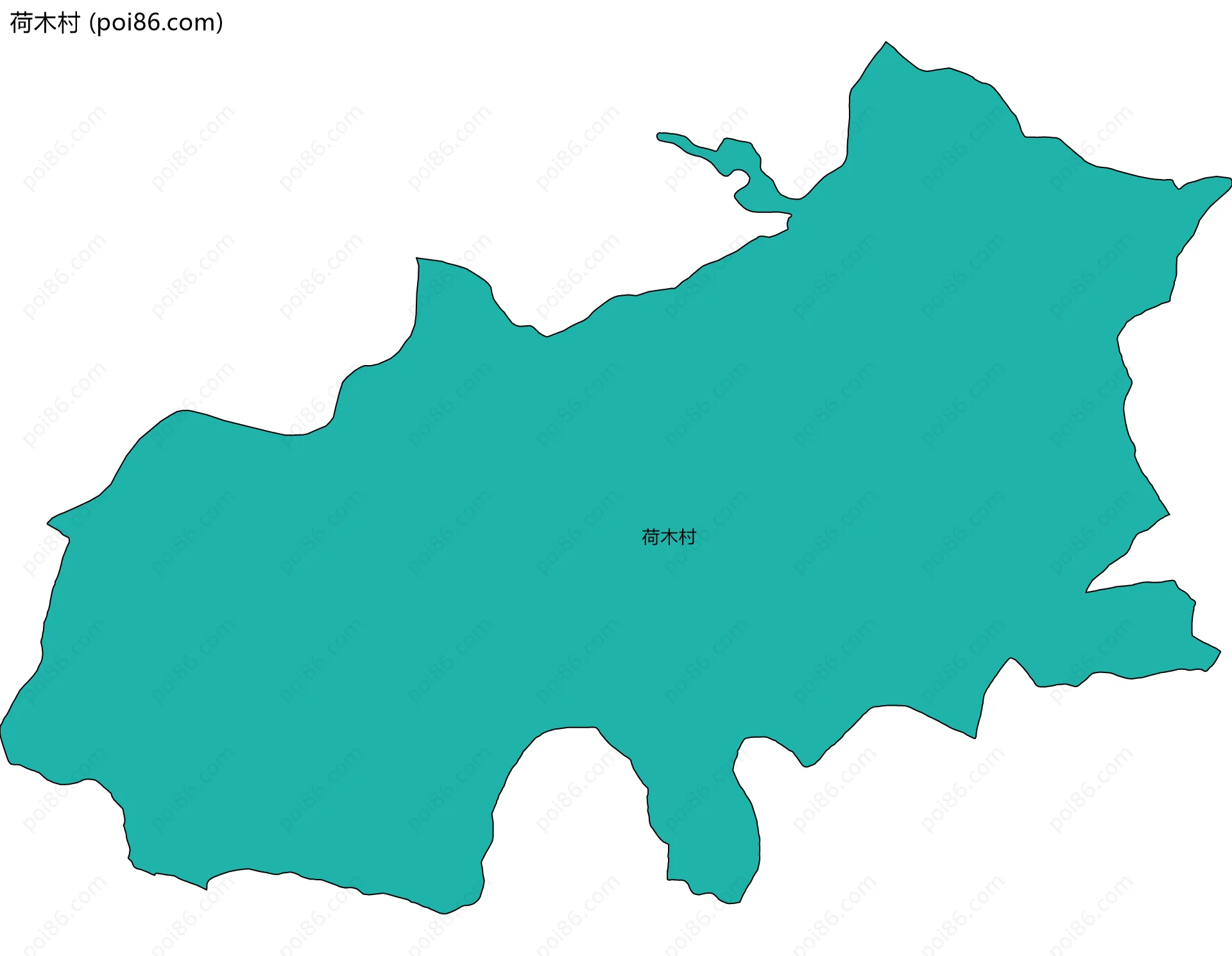 荷木村边界地图