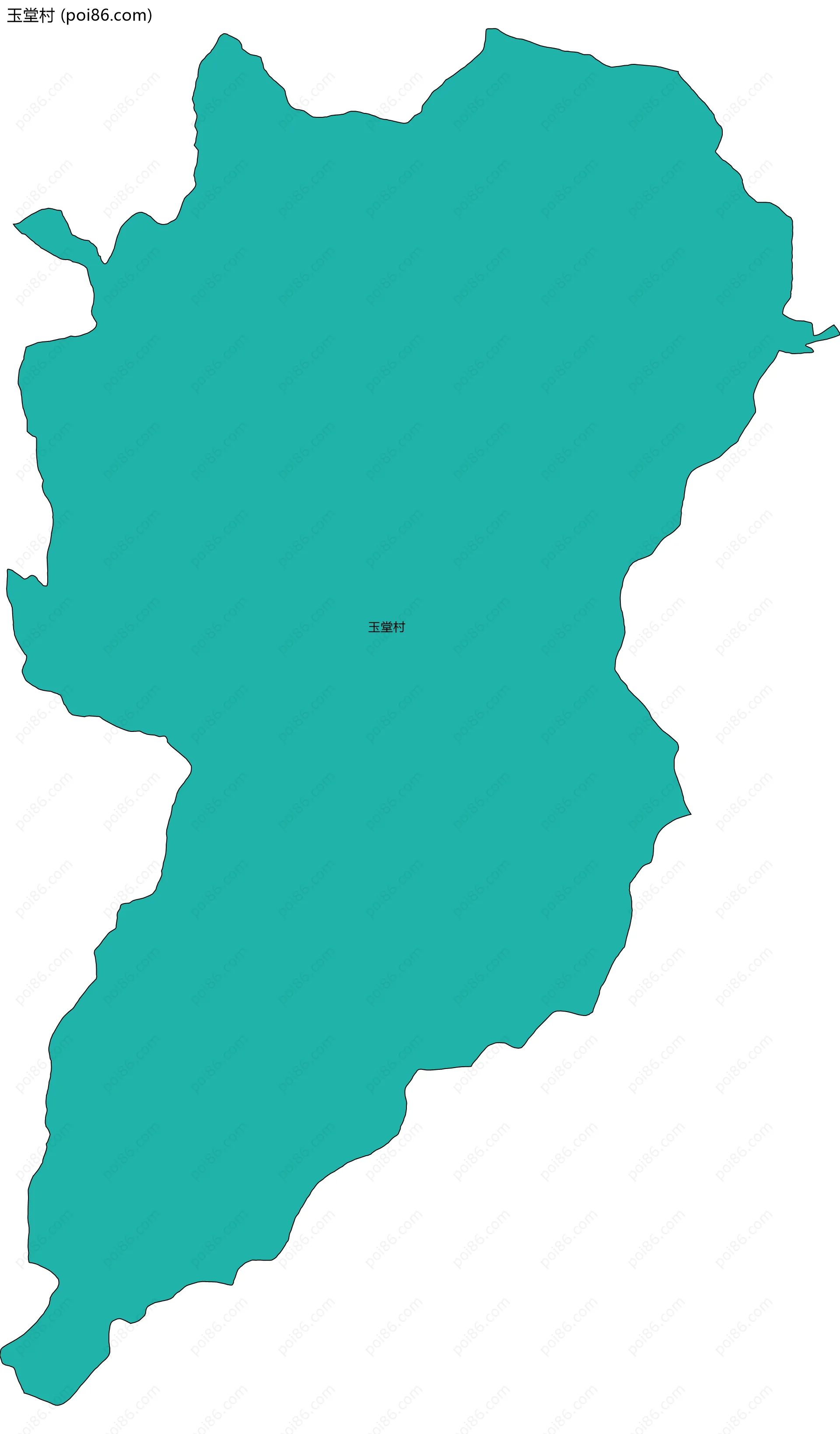 玉堂村边界地图