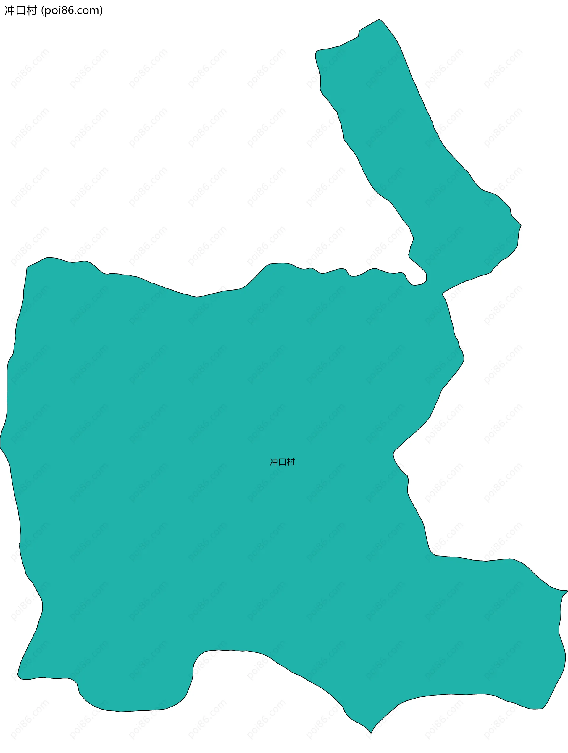 冲口村边界地图