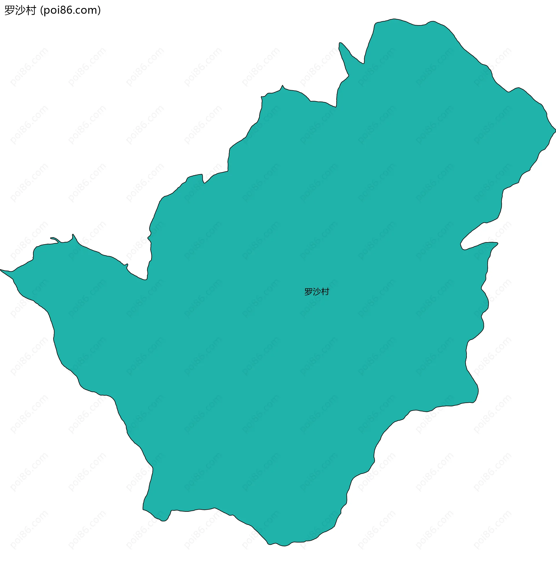 罗沙村边界地图