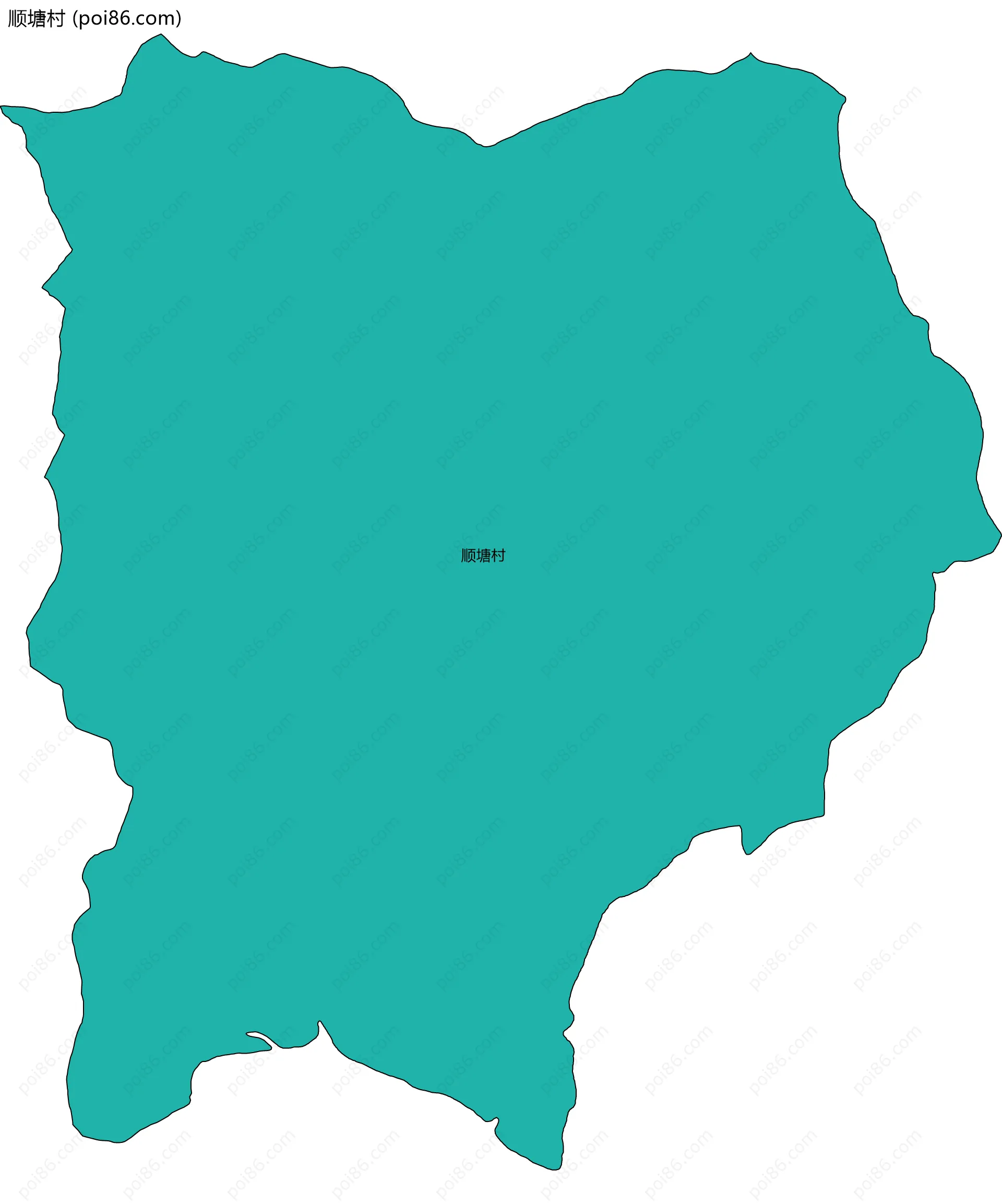 顺塘村边界地图