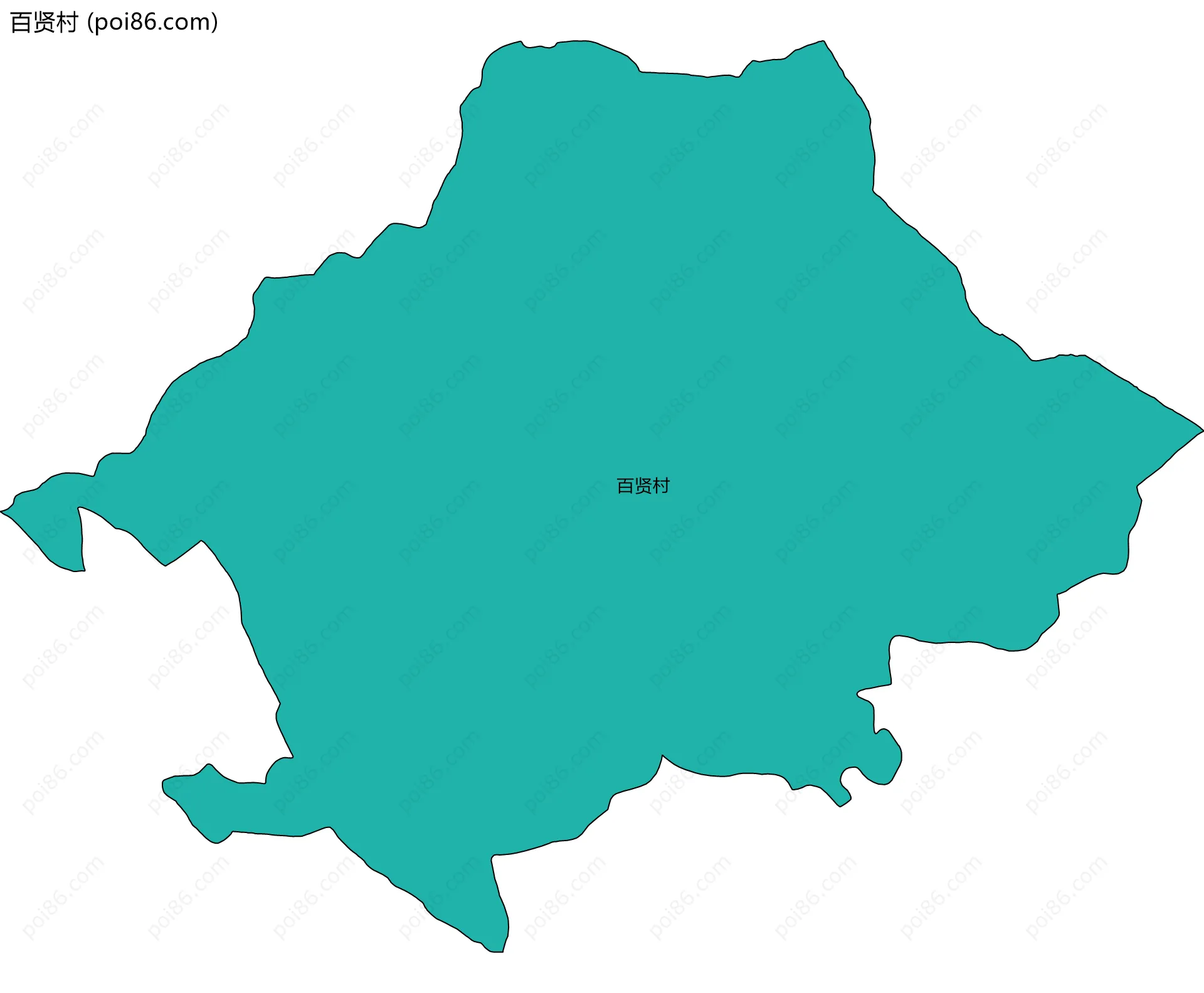 百贤村边界地图