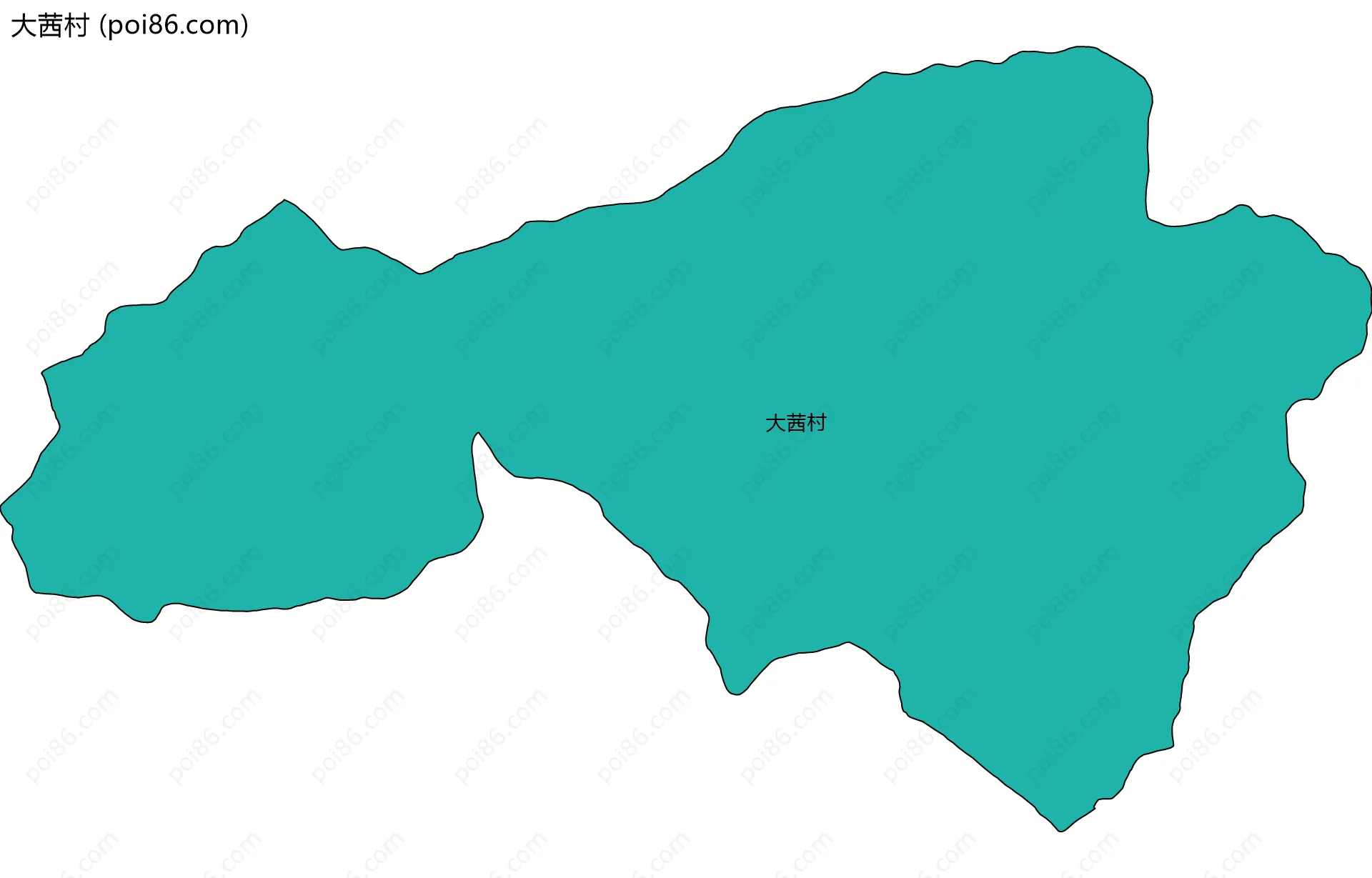 大茜村边界地图