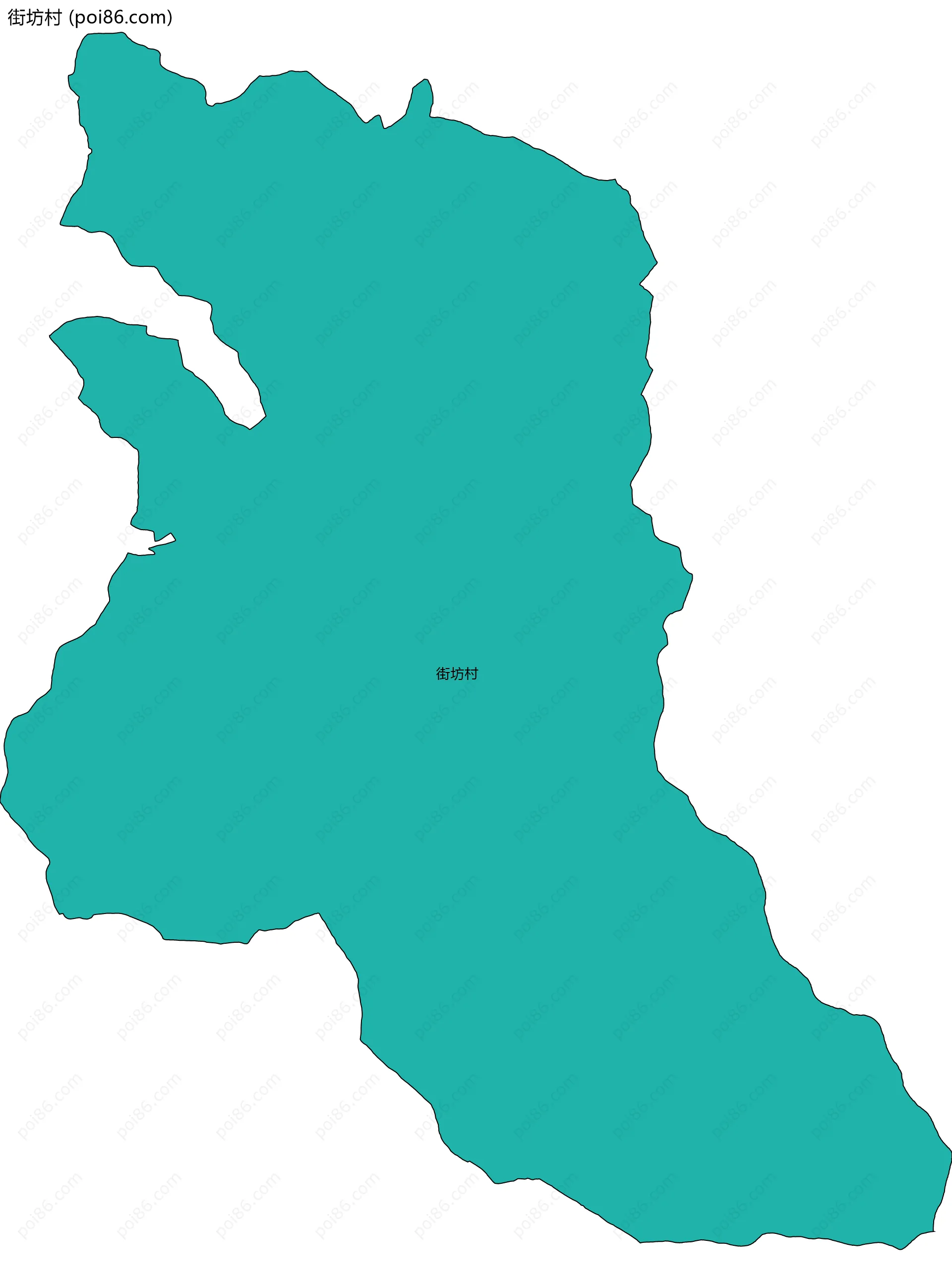 街坊村边界地图