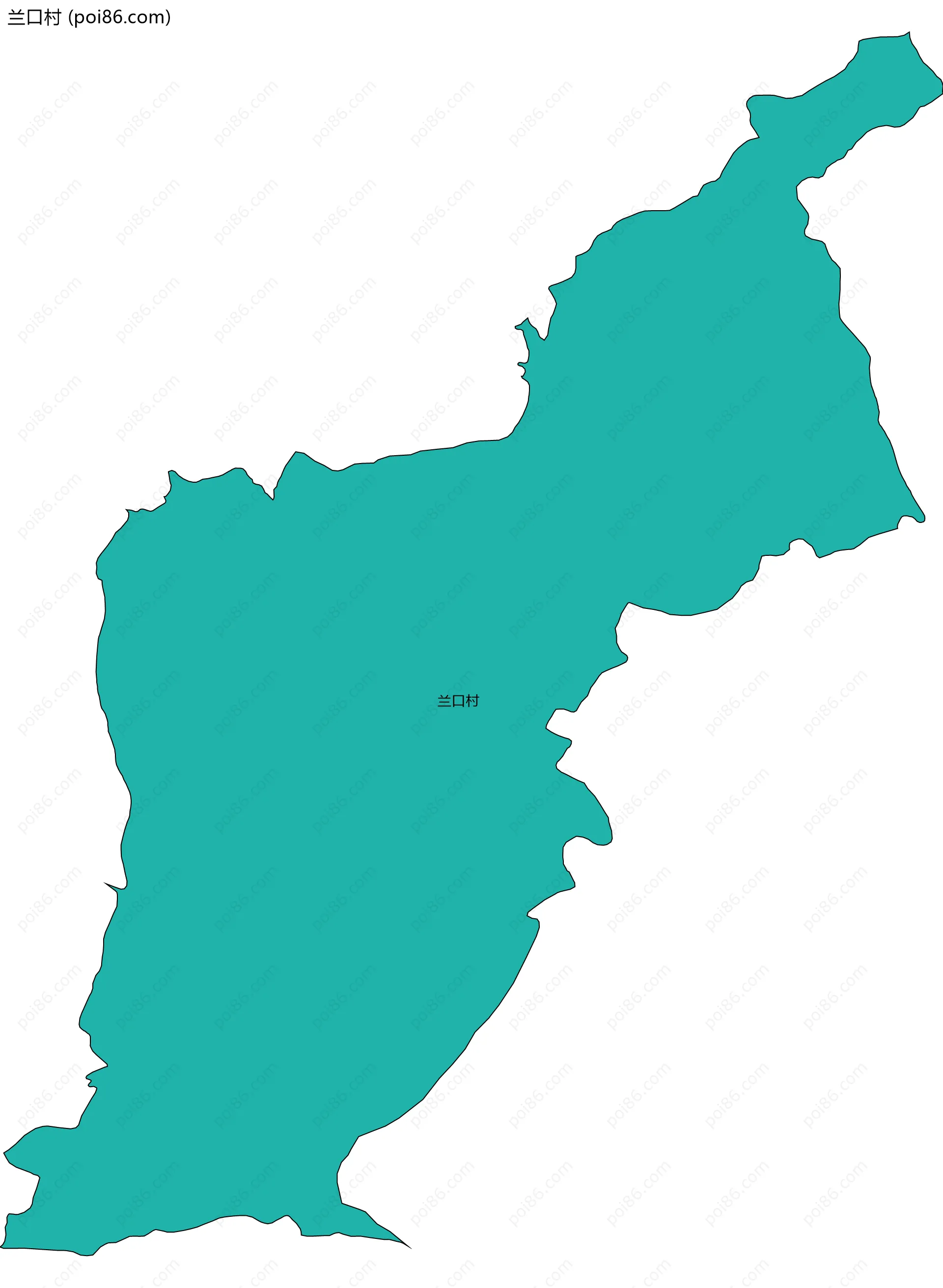 兰口村边界地图