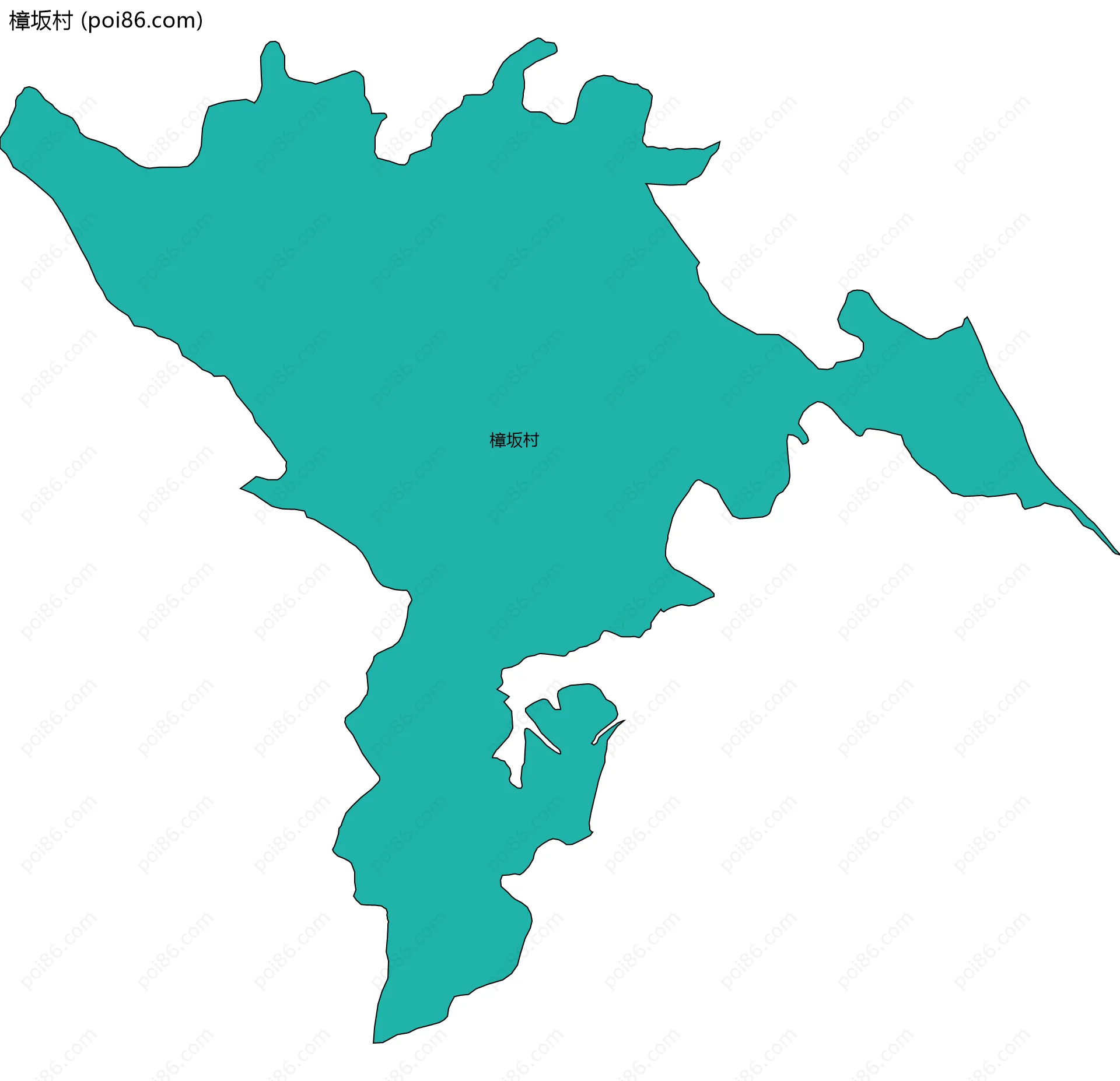 樟坂村边界地图