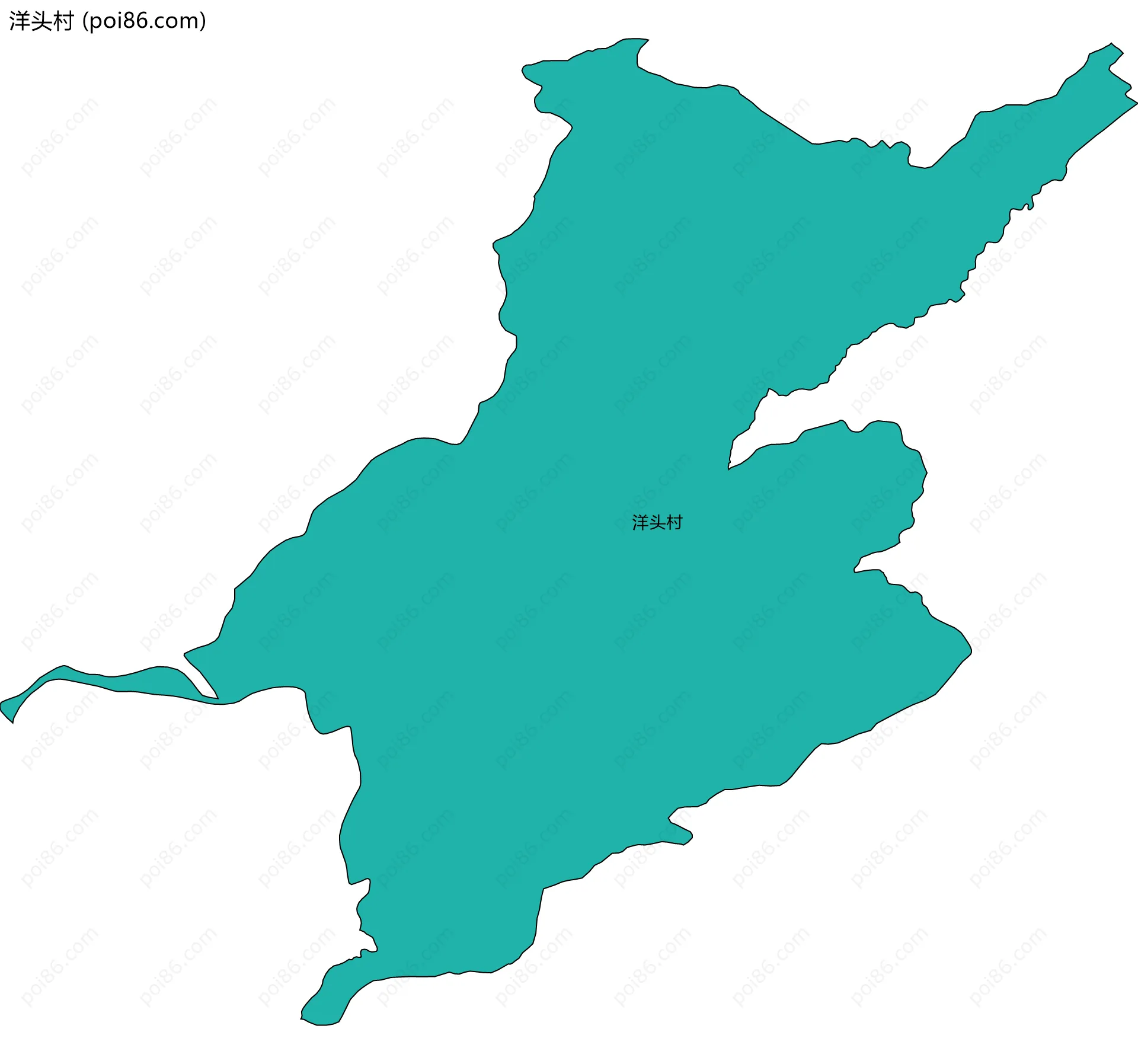 洋头村边界地图