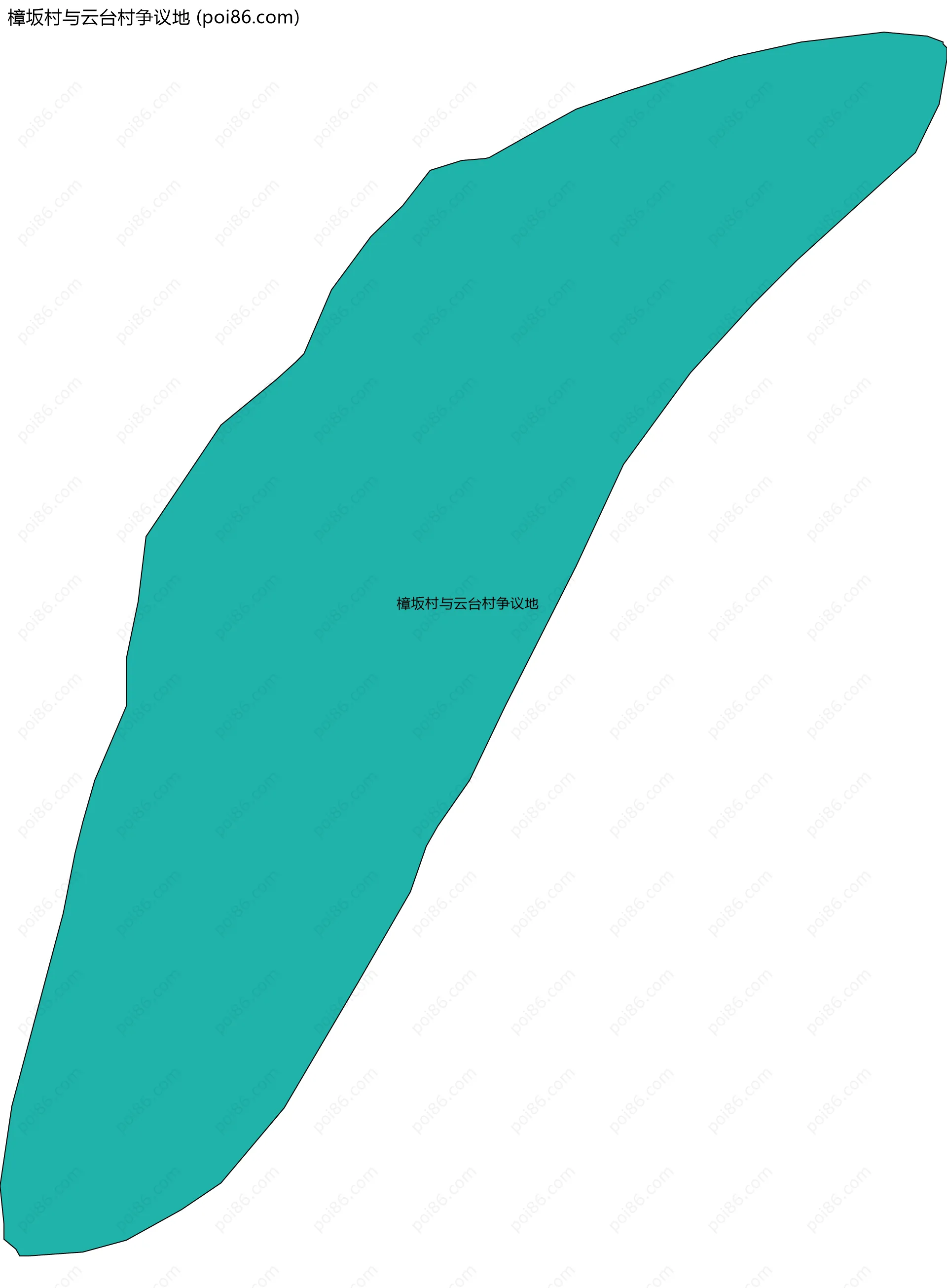 樟坂村与云台村争议地边界地图