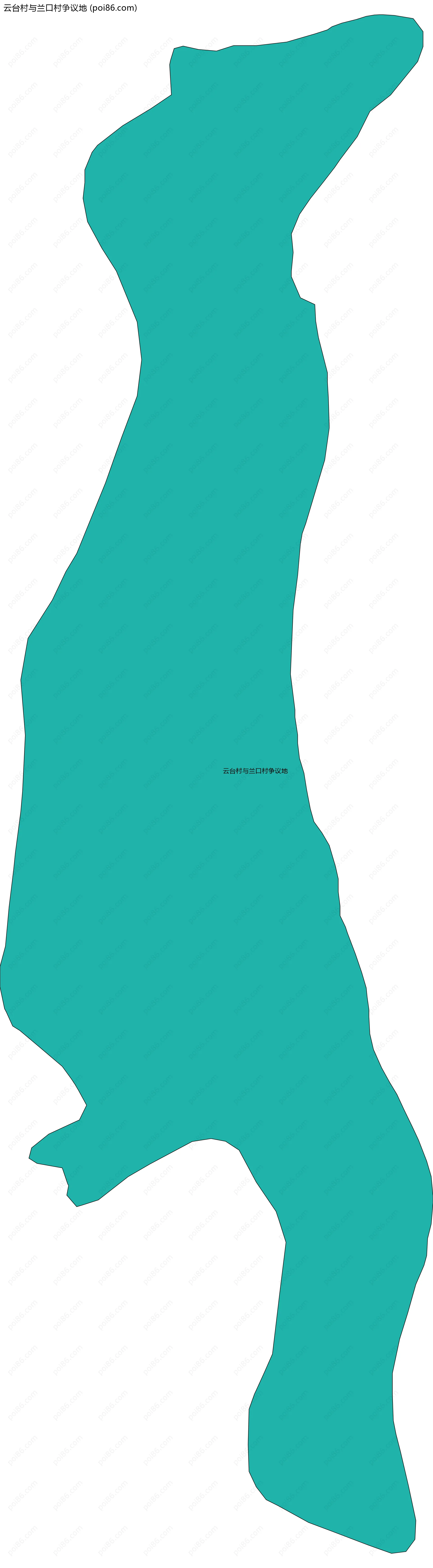 云台村与兰口村争议地边界地图