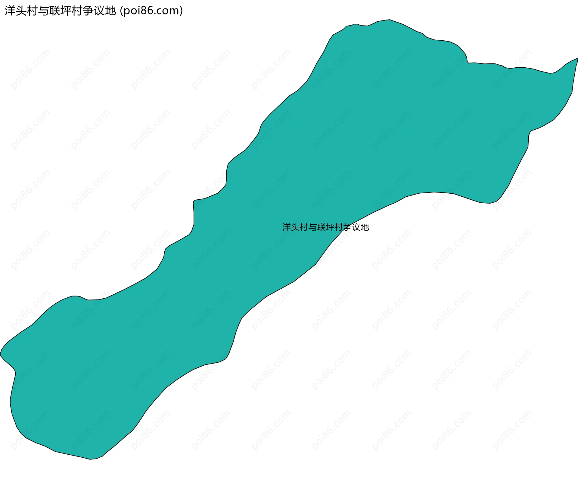 洋头村与联坪村争议地边界地图
