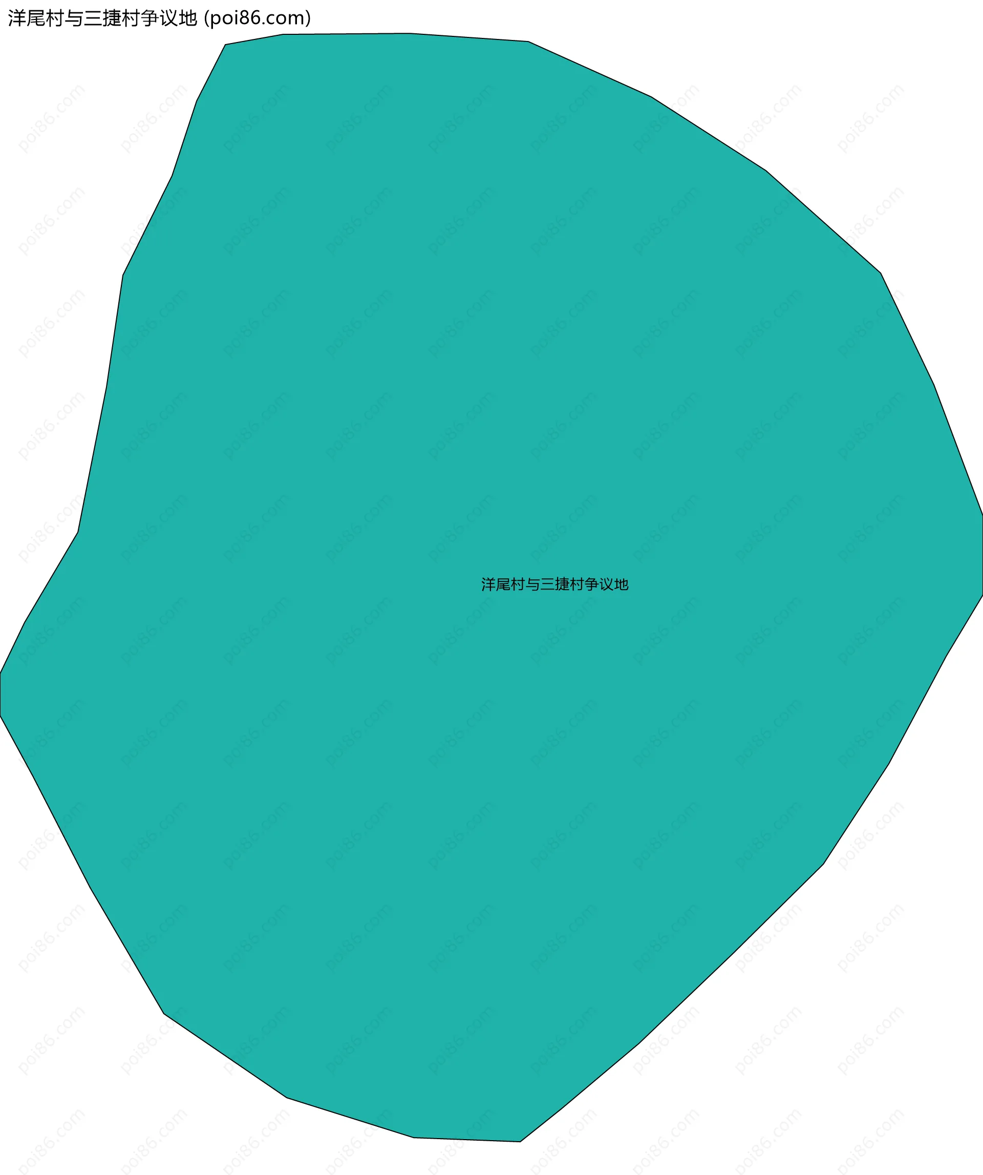 洋尾村与三捷村争议地边界地图