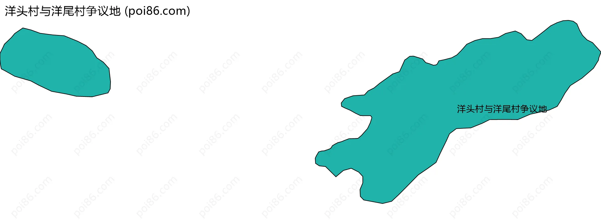 洋头村与洋尾村争议地边界地图