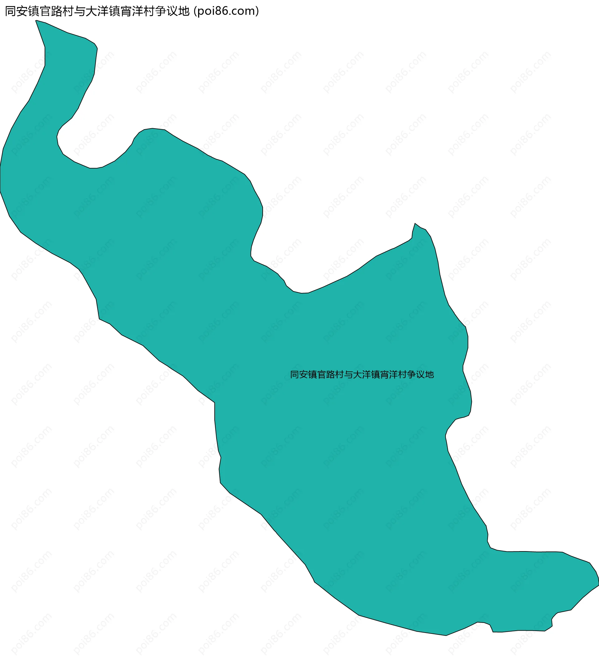 同安镇官路村与大洋镇宵洋村争议地边界地图