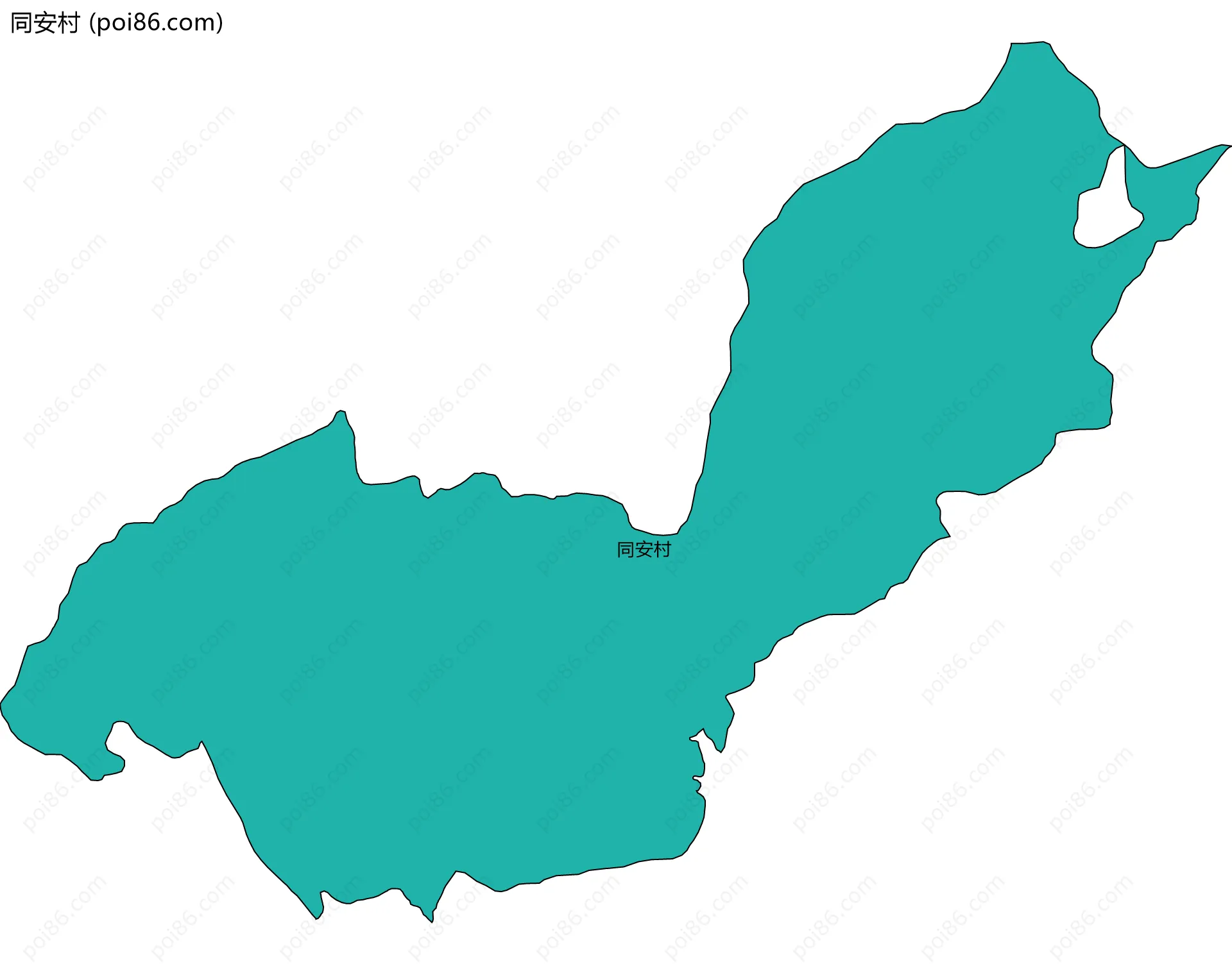 同安村边界地图