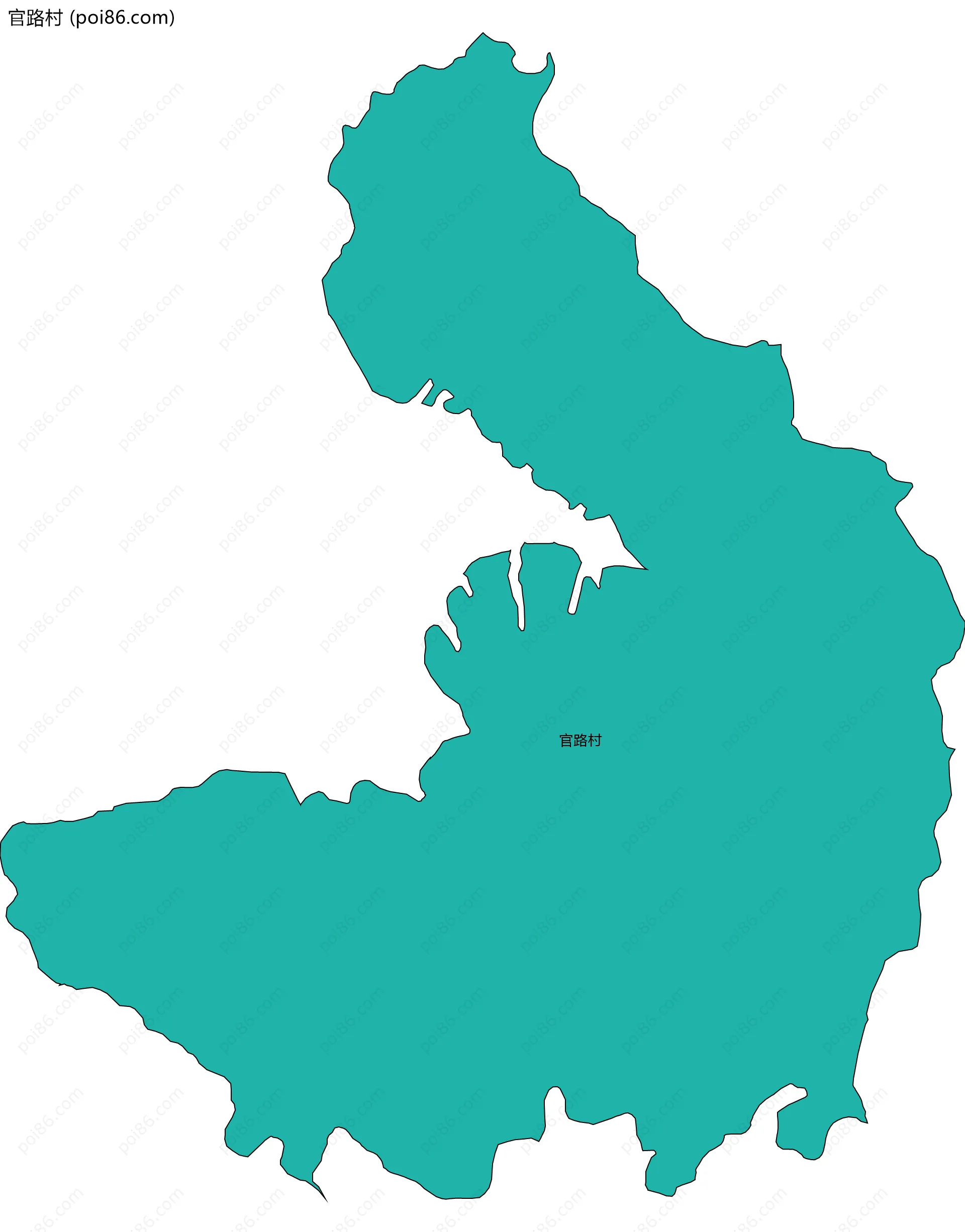 官路村边界地图