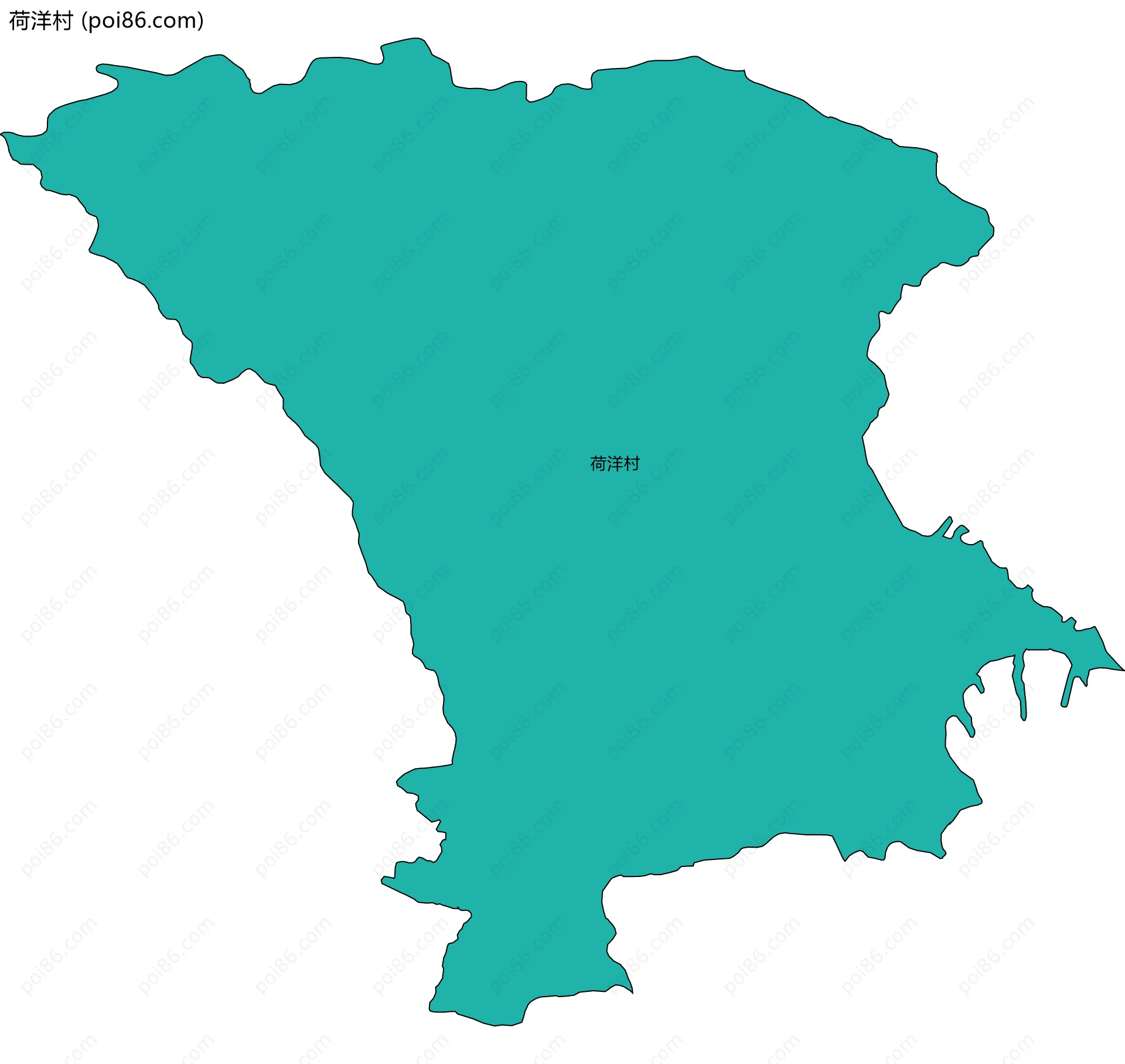 荷洋村边界地图