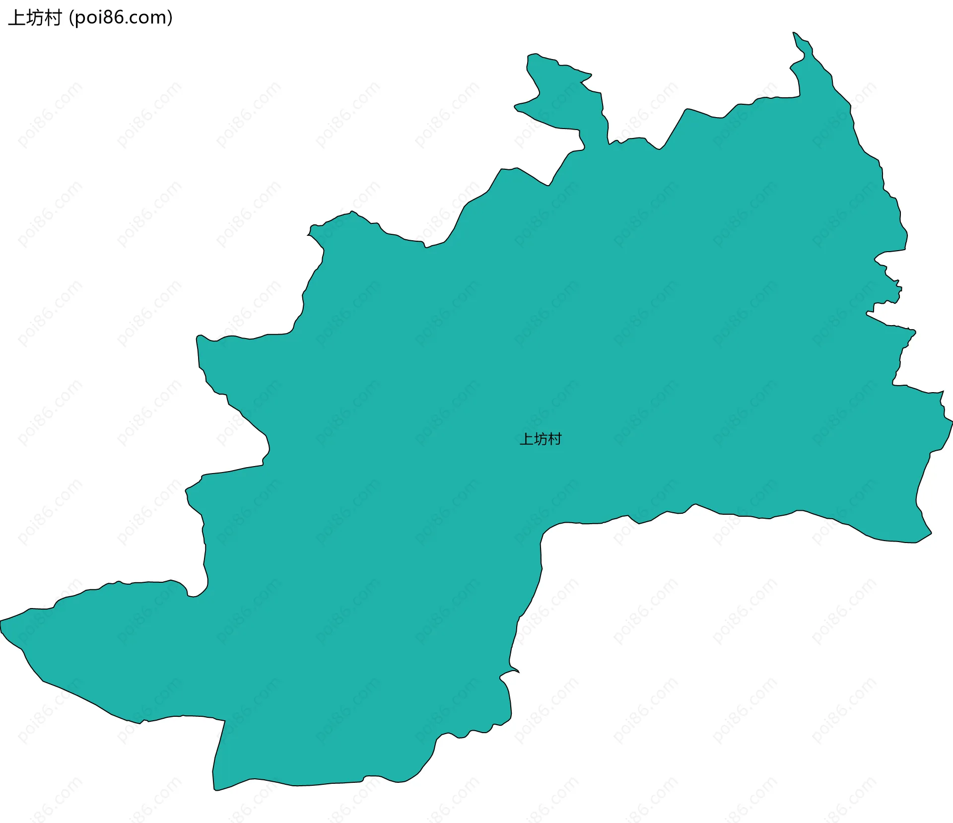 上坊村边界地图