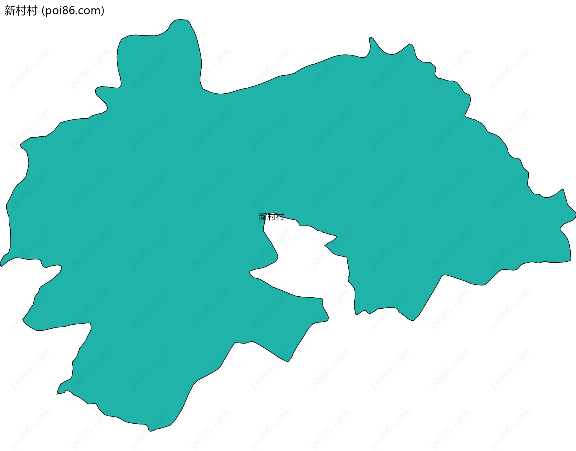 新村村边界地图