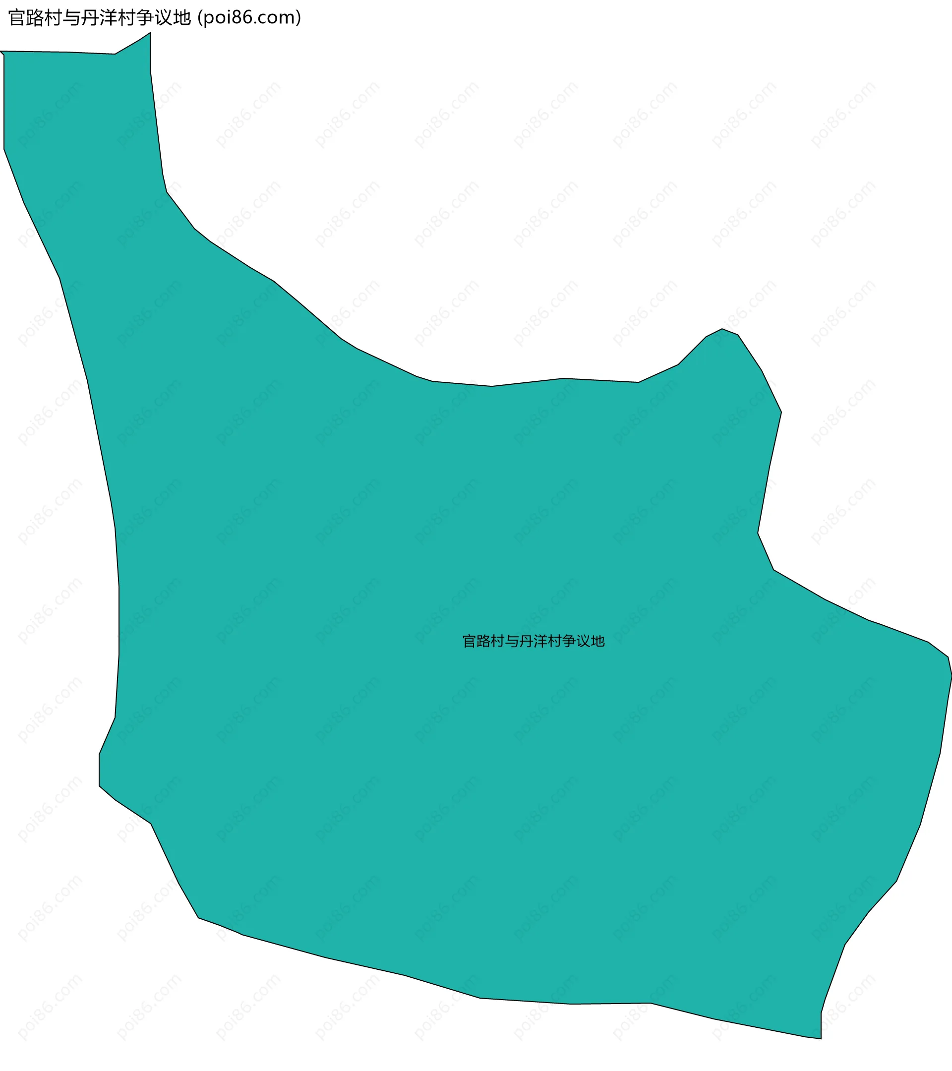 官路村与丹洋村争议地边界地图