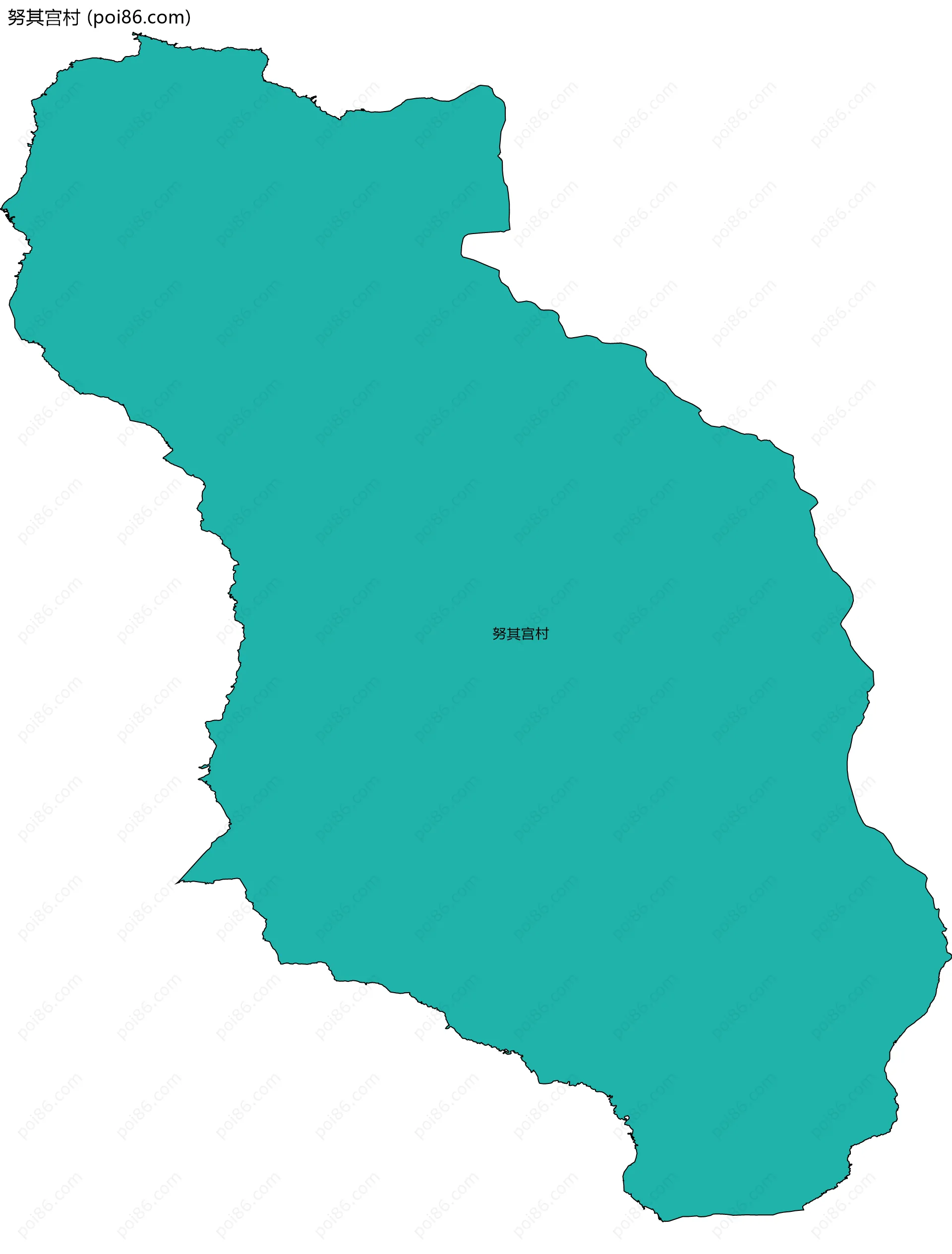 努其宫村边界地图