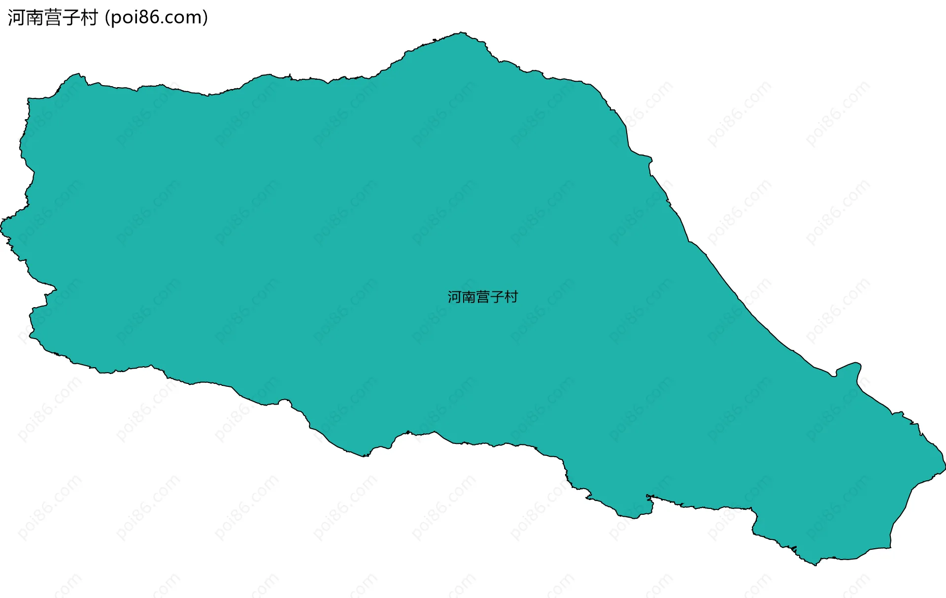 河南营子村边界地图