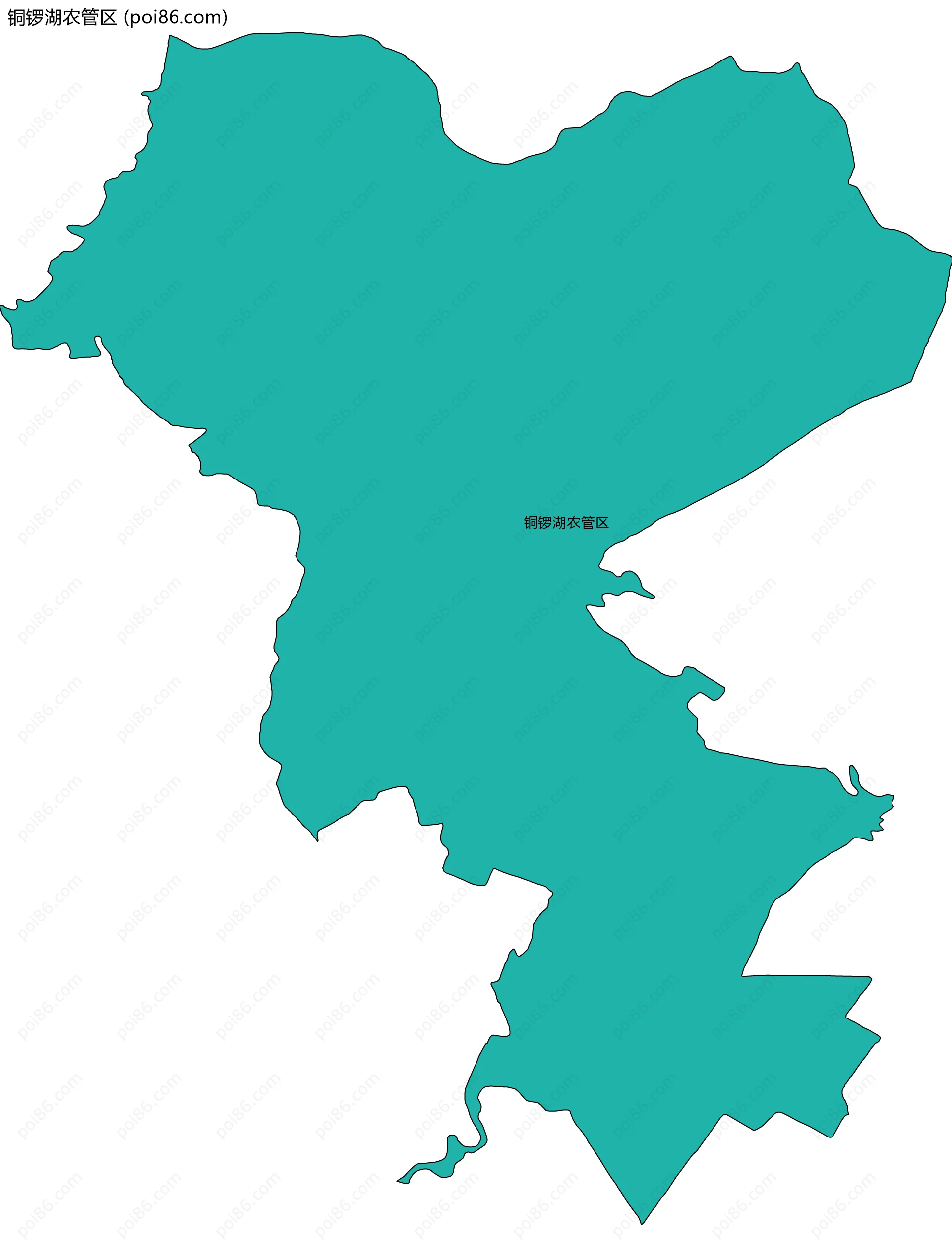 铜锣湖农管区边界地图