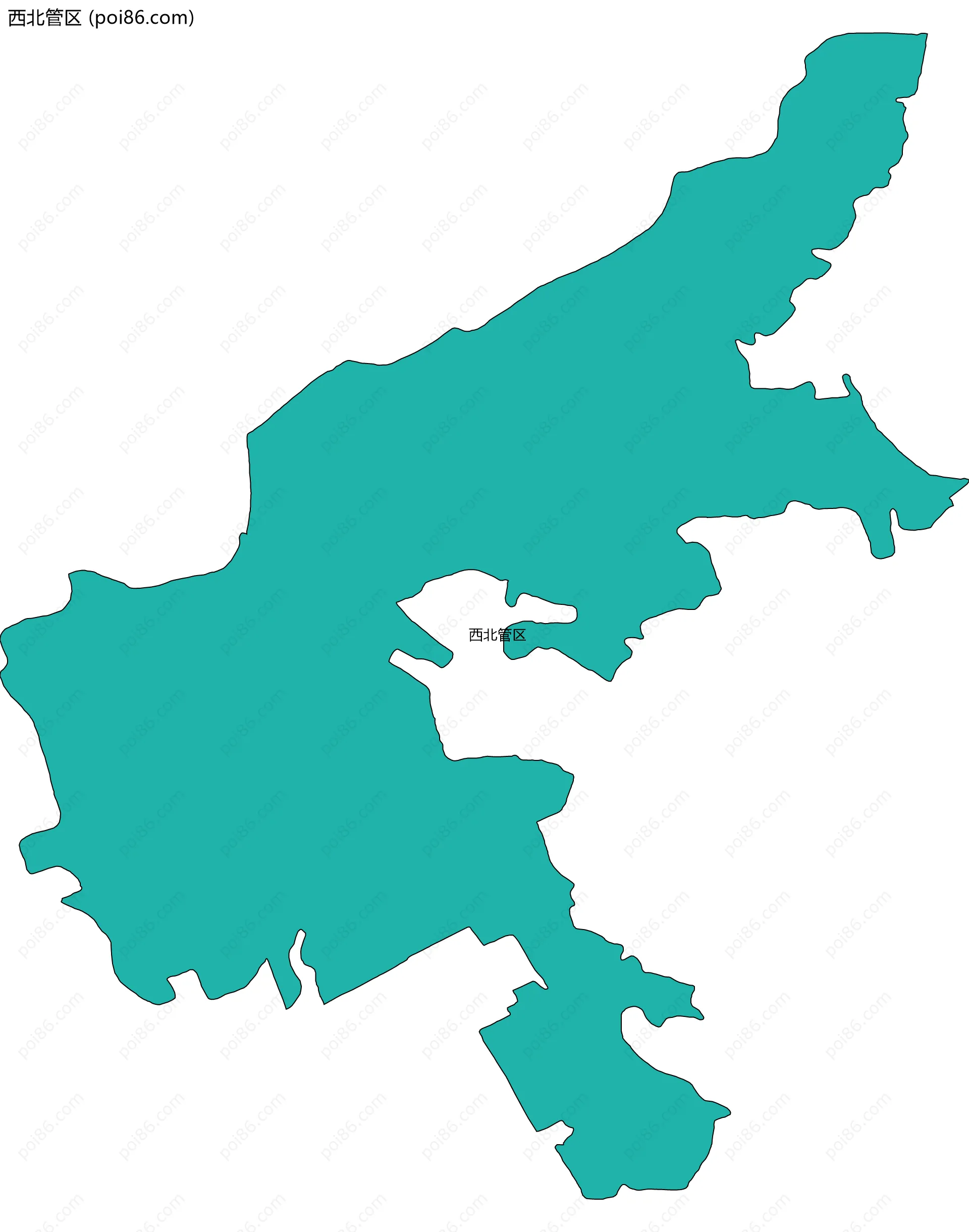 西北管区边界地图