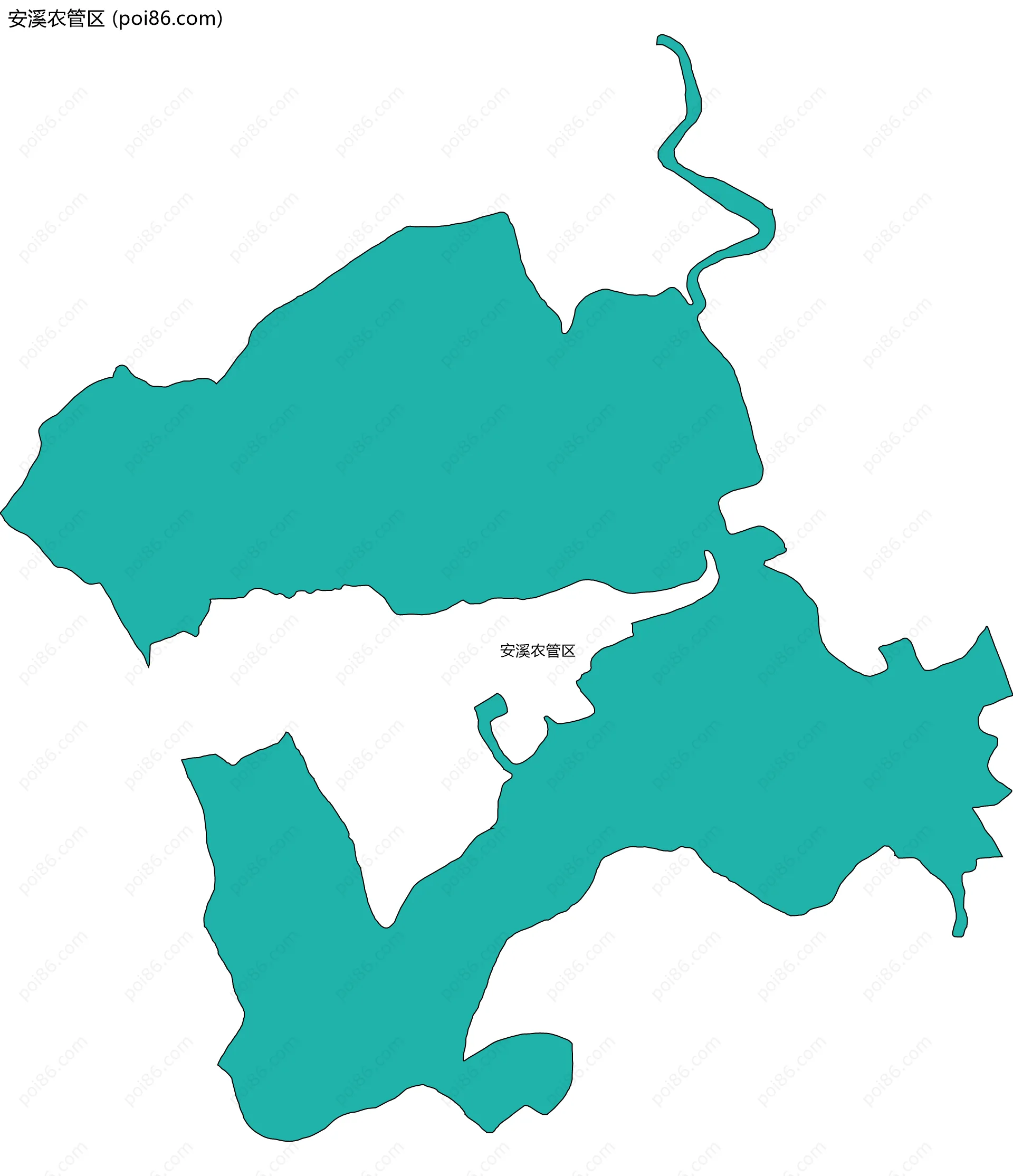 安溪农管区边界地图