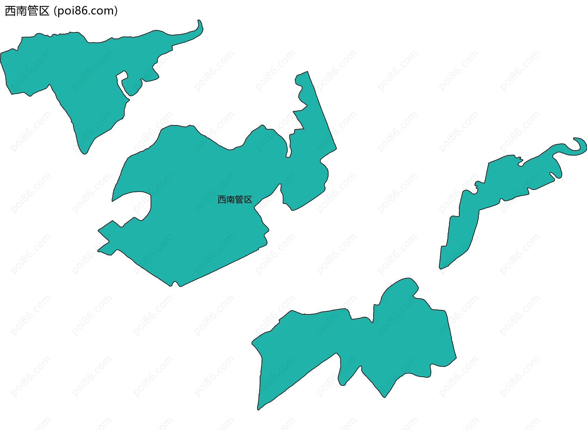 西南管区边界地图