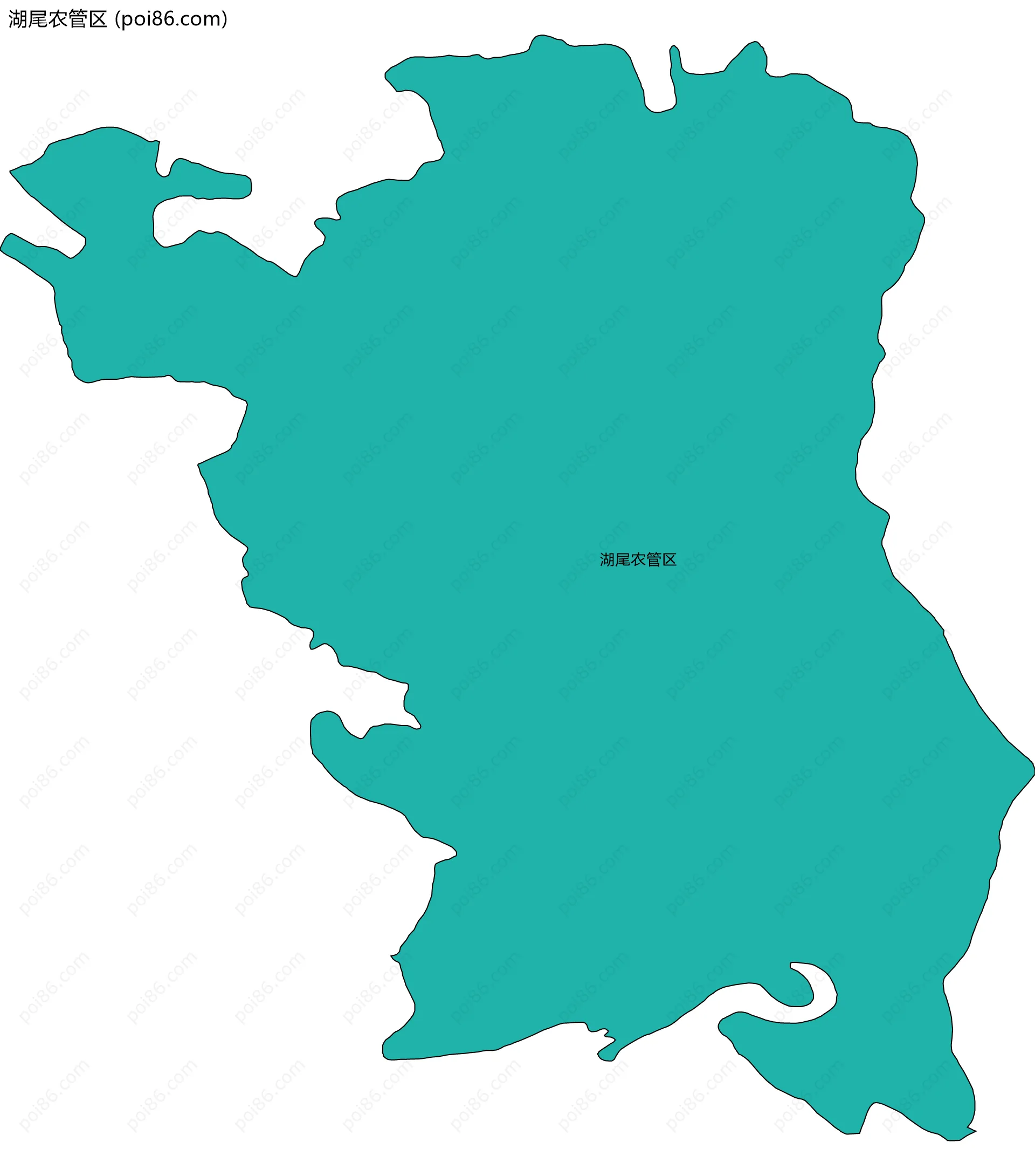 湖尾农管区边界地图