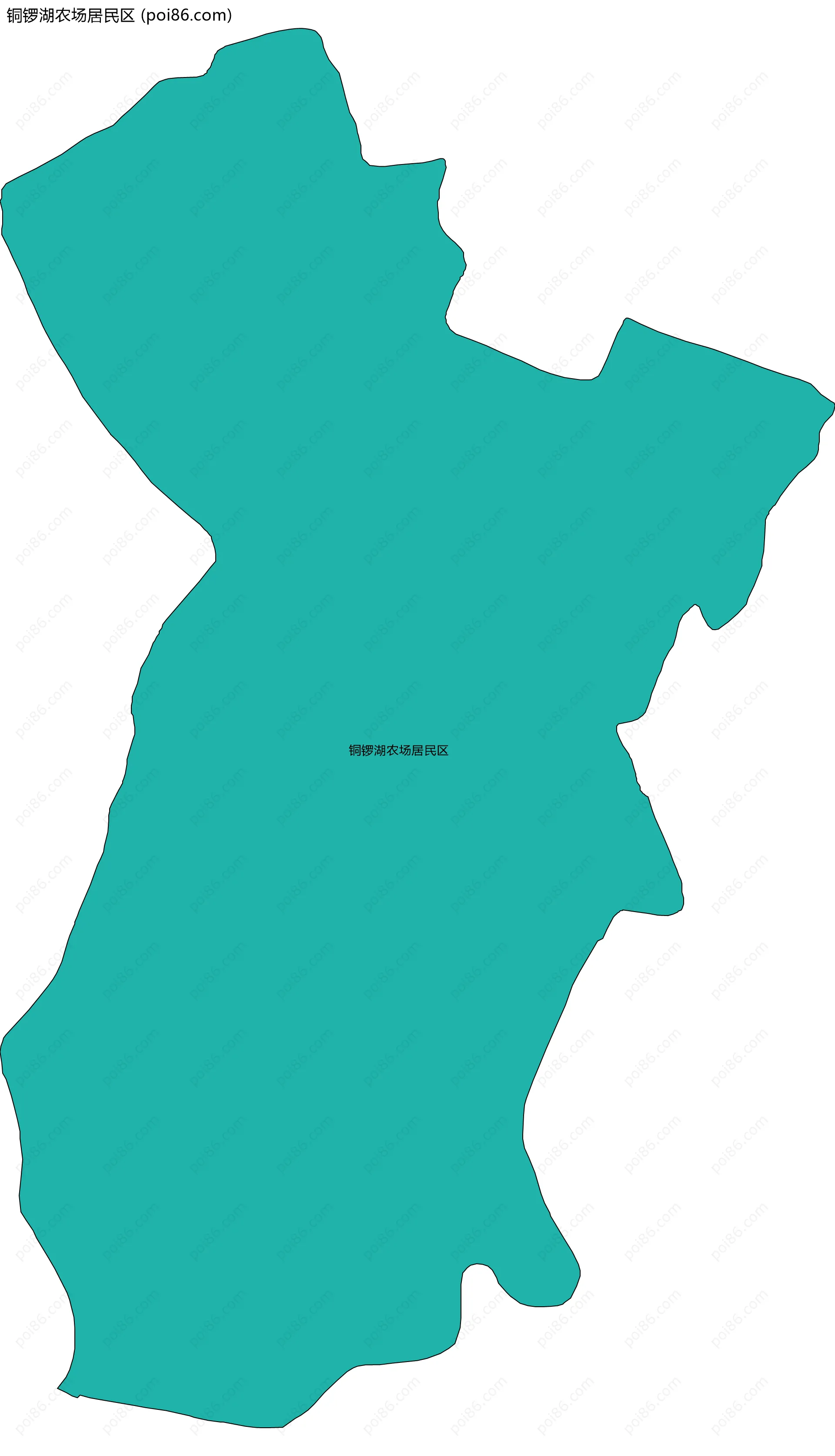 铜锣湖农场居民区边界地图