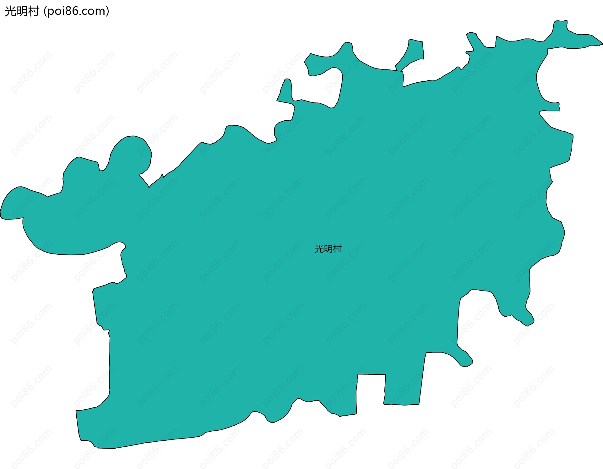 光明村边界地图