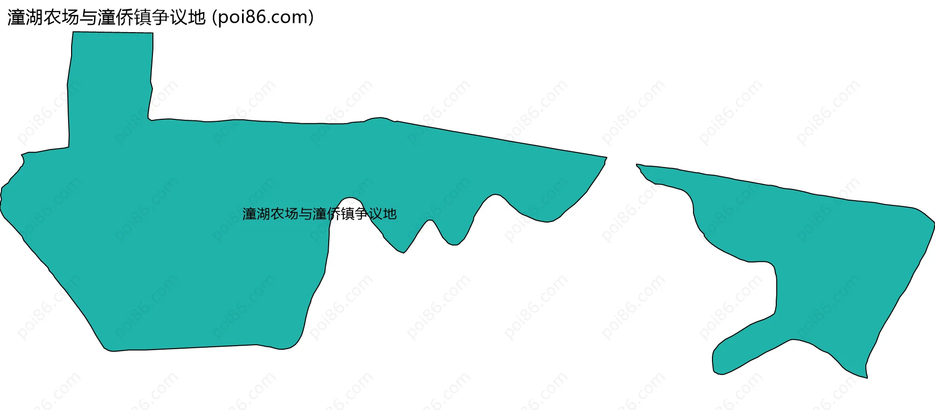 潼湖农场与潼侨镇争议地边界地图