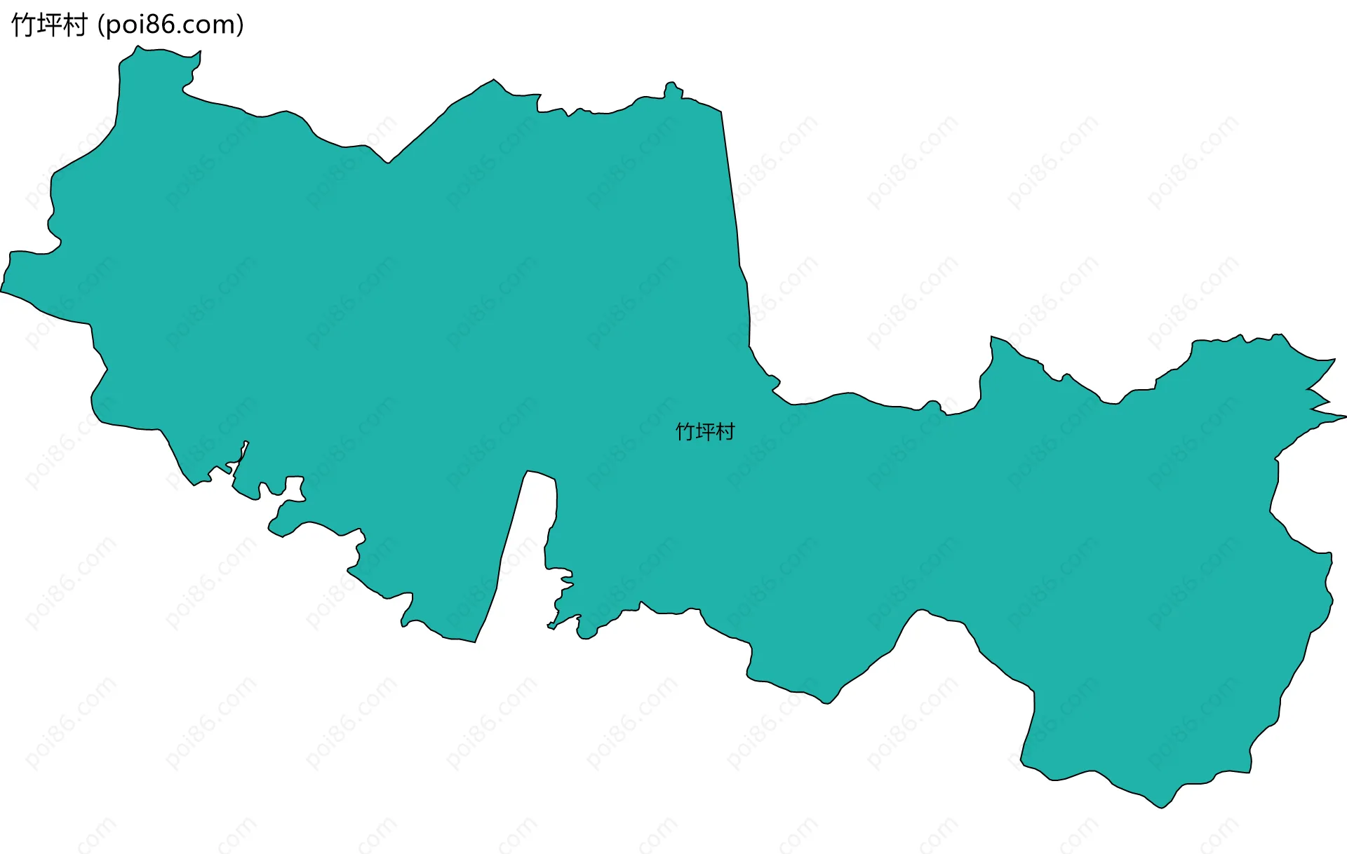 竹坪村边界地图