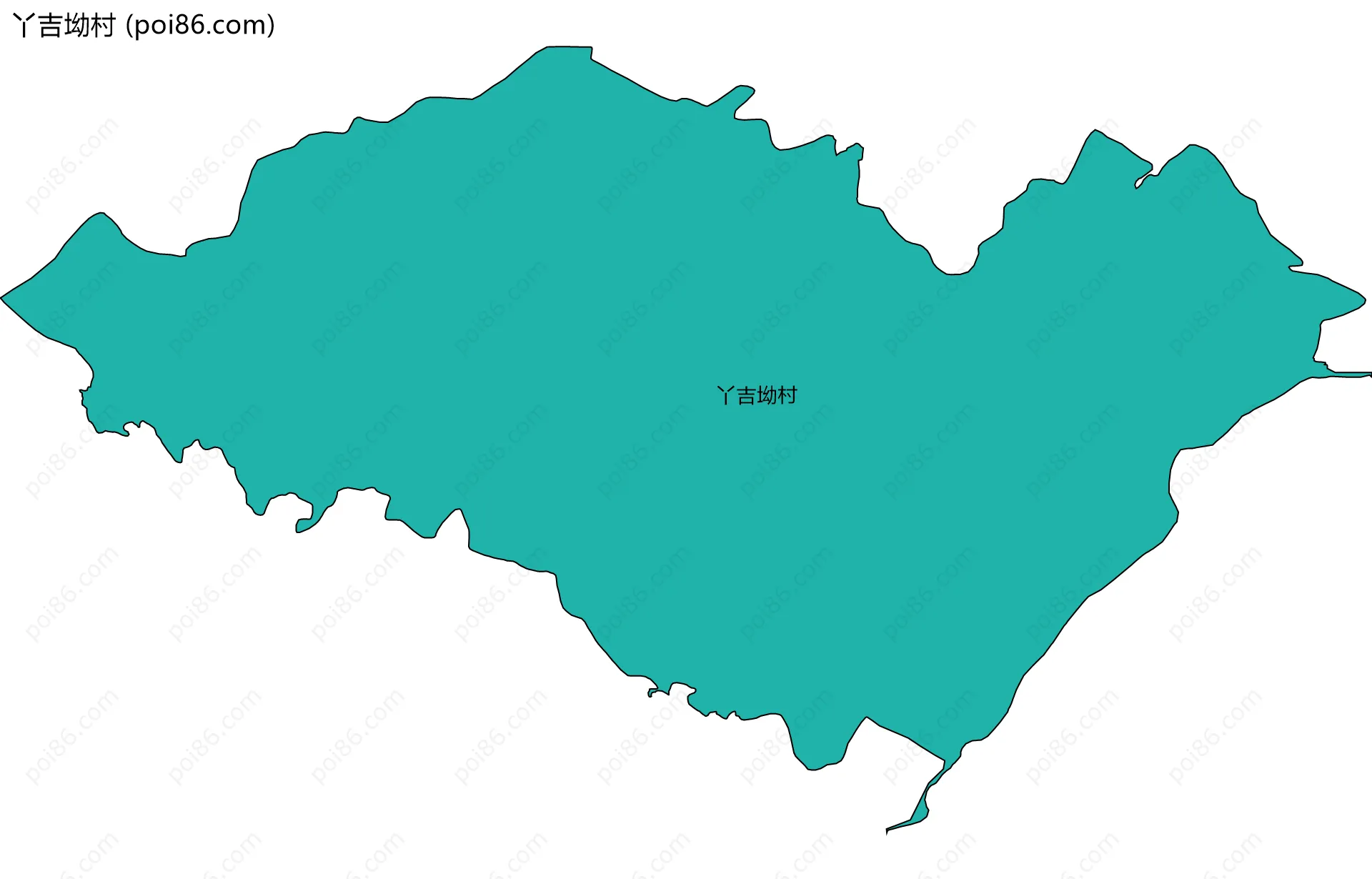 丫吉坳村边界地图