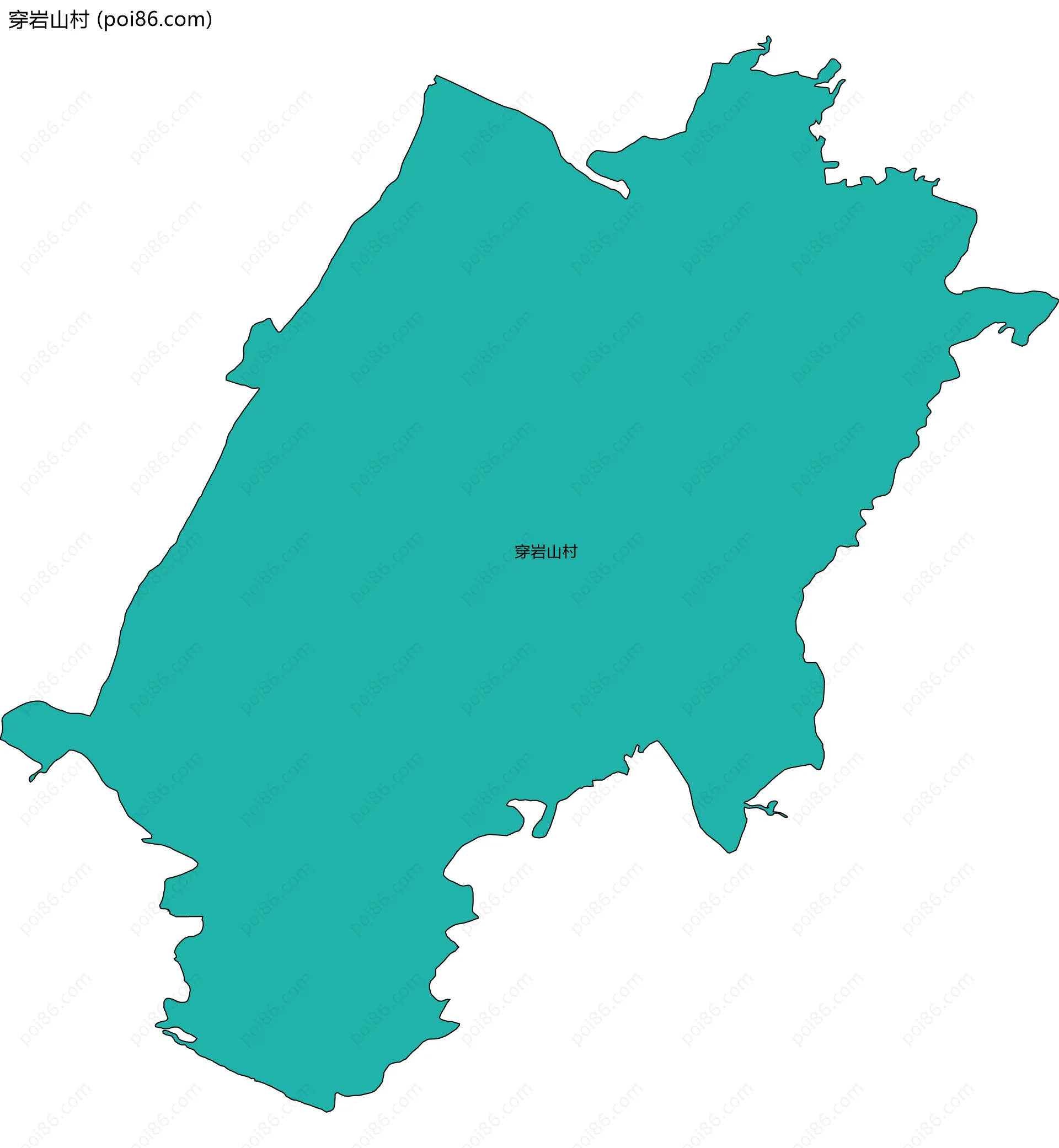 穿岩山村边界地图