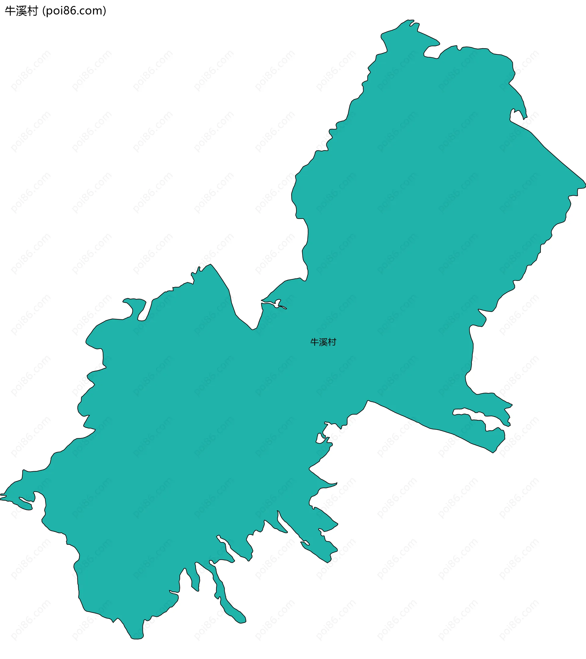 牛溪村边界地图