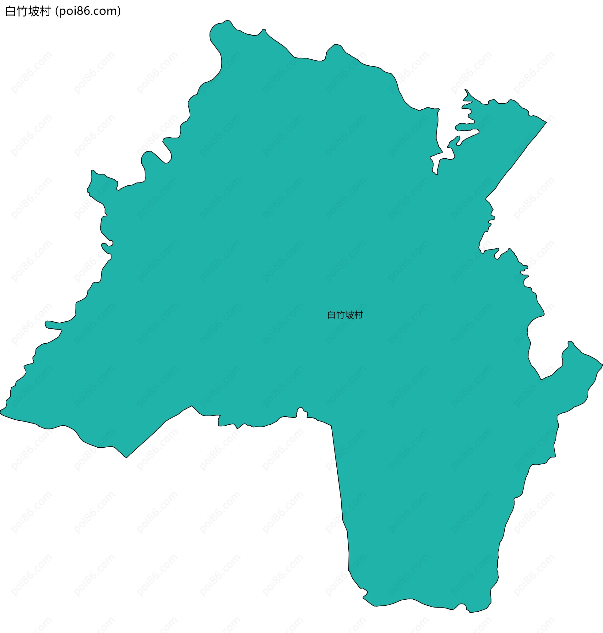 白竹坡村边界地图