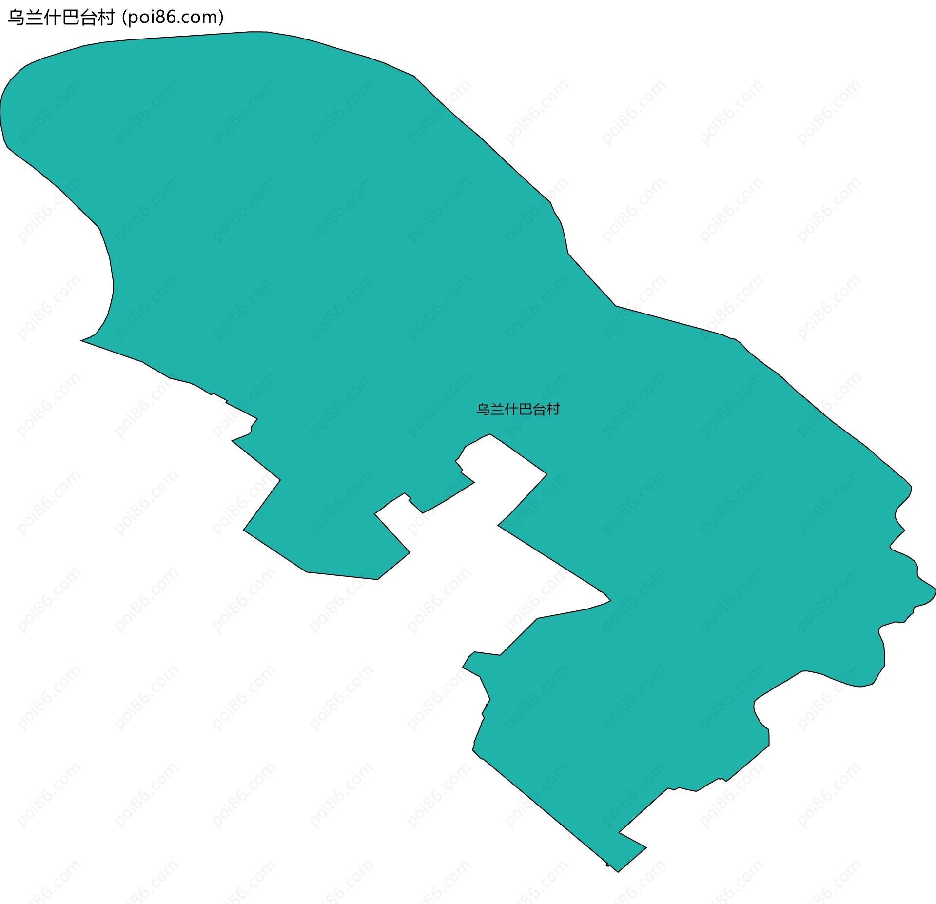 乌兰什巴台村边界地图
