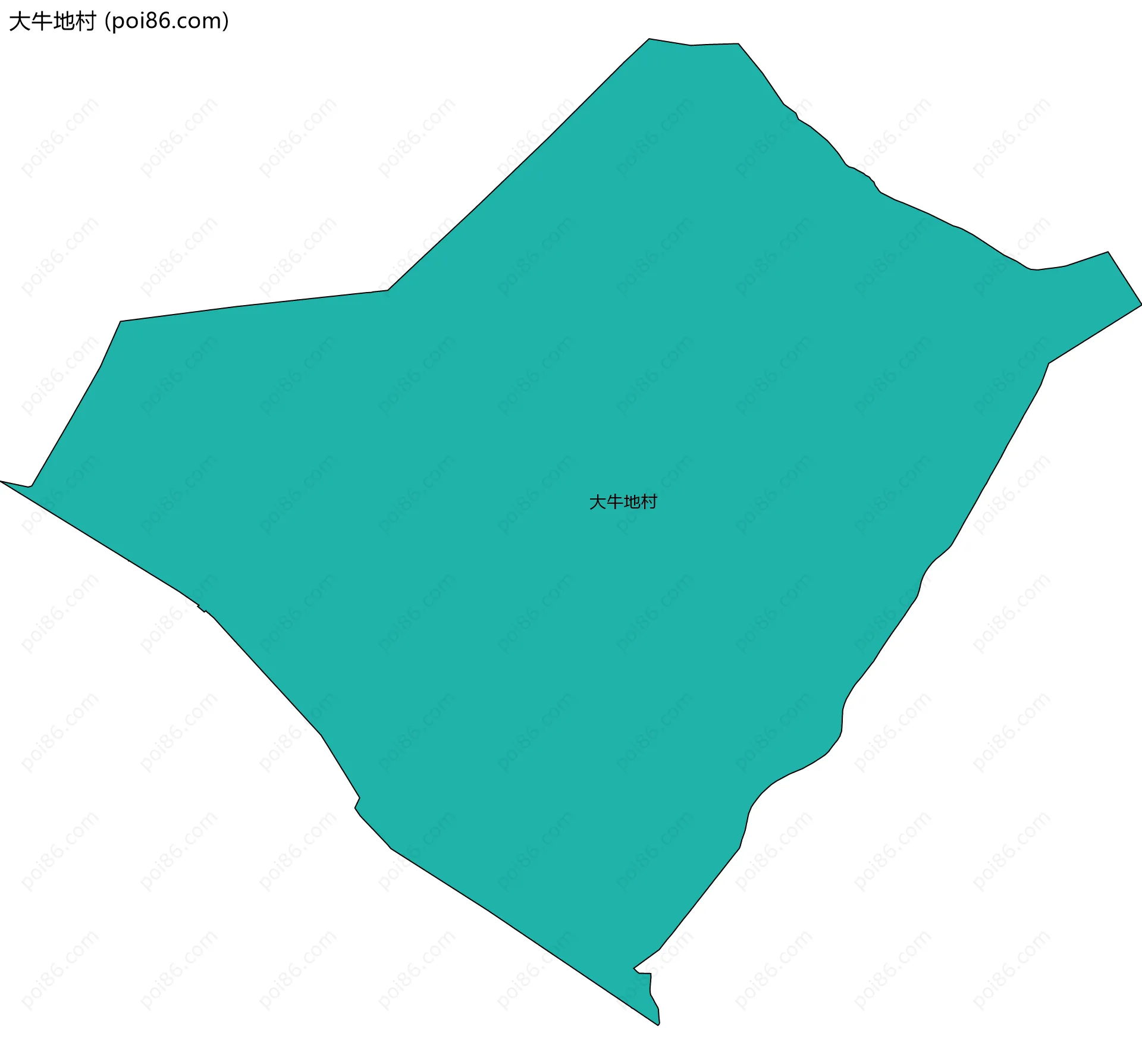 大牛地村边界地图