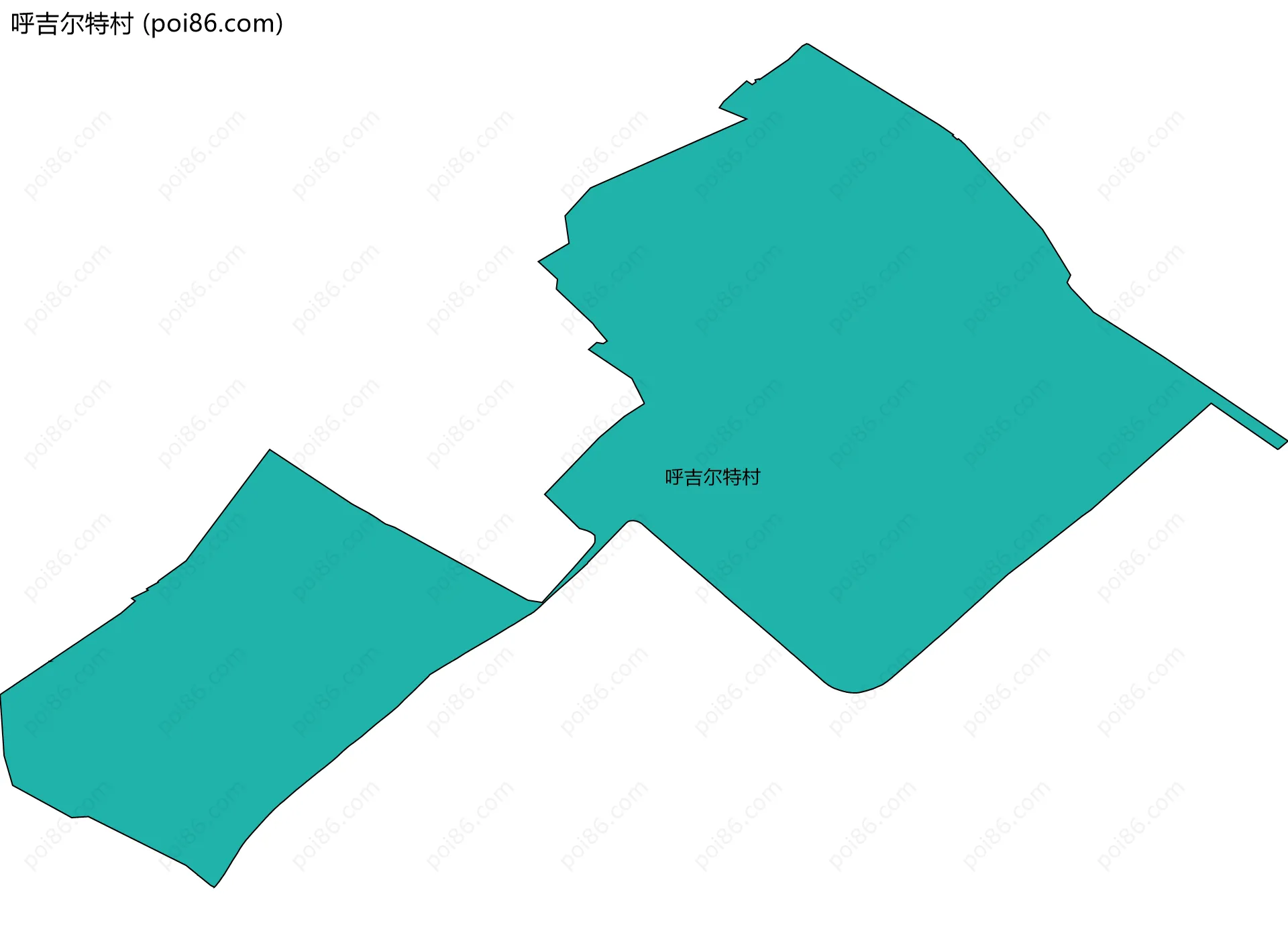 呼吉尔特村边界地图