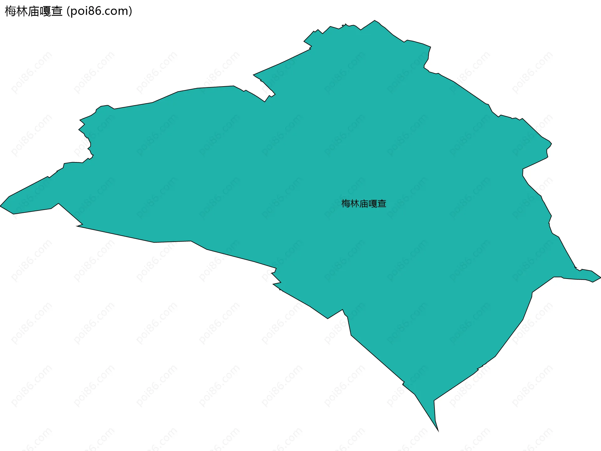 梅林庙嘎查边界地图